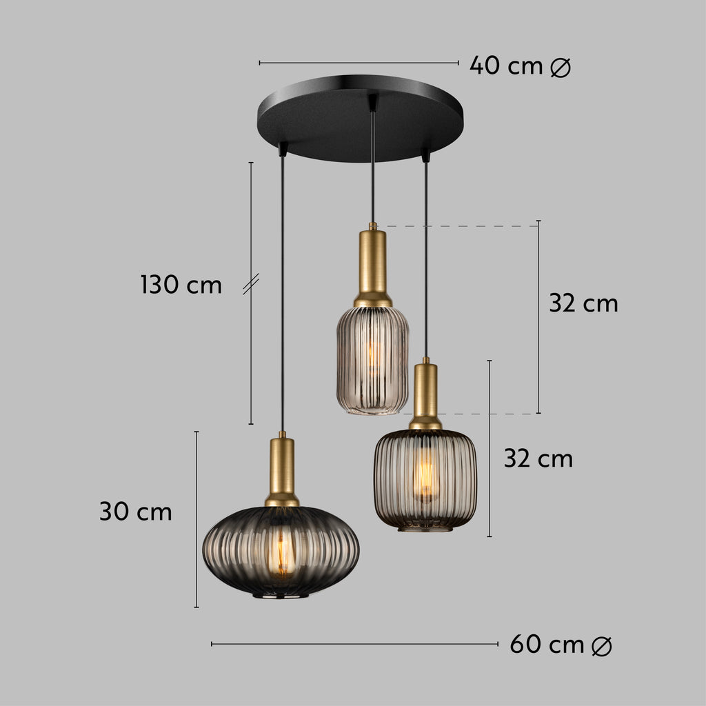 Milk Glass Multi Pendant Light Staircase, Custom Made Pendant Light, Mid-Century Modern, Ribbed -Pleated Glass, Organic Modern-Minimal