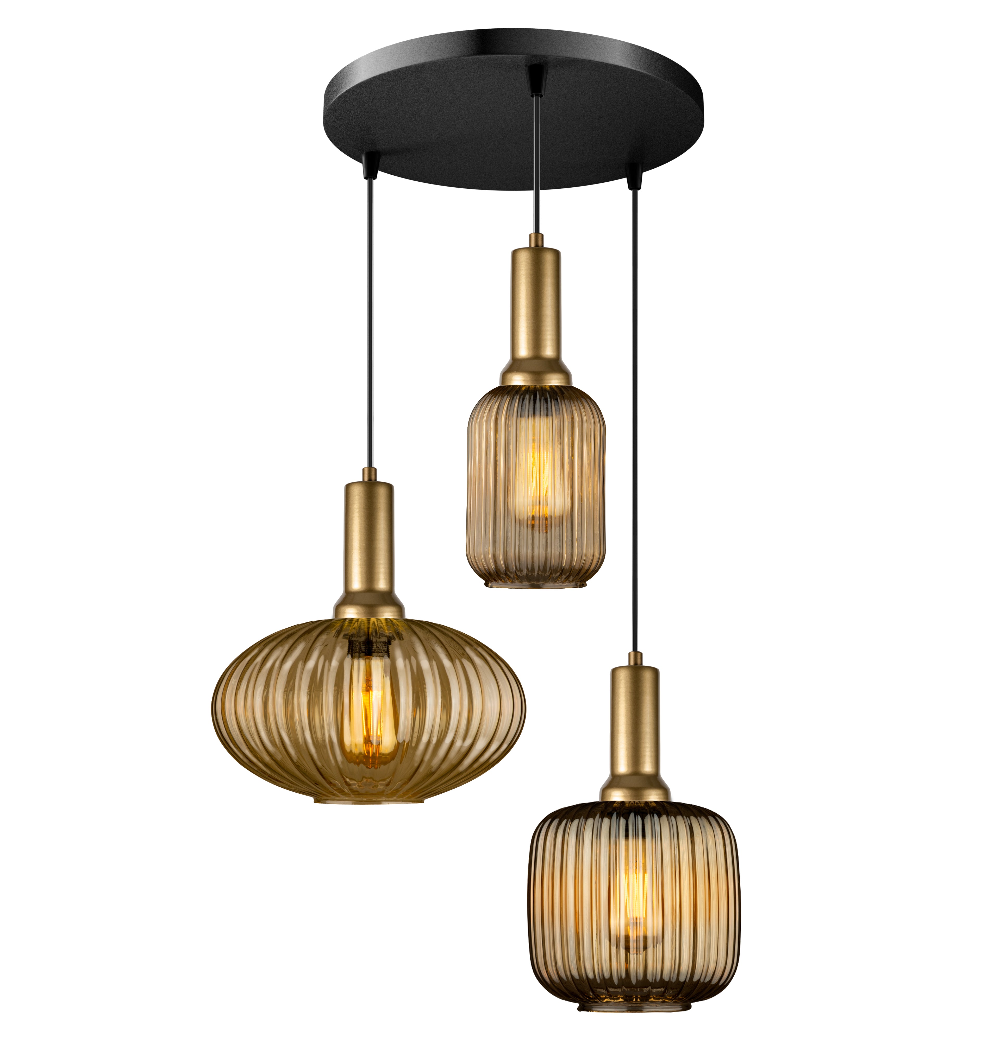 Milk Glass Multi Pendant Light Staircase, Custom Made Pendant Light, Mid-Century Modern, Ribbed -Pleated Glass, Organic Modern-Minimal