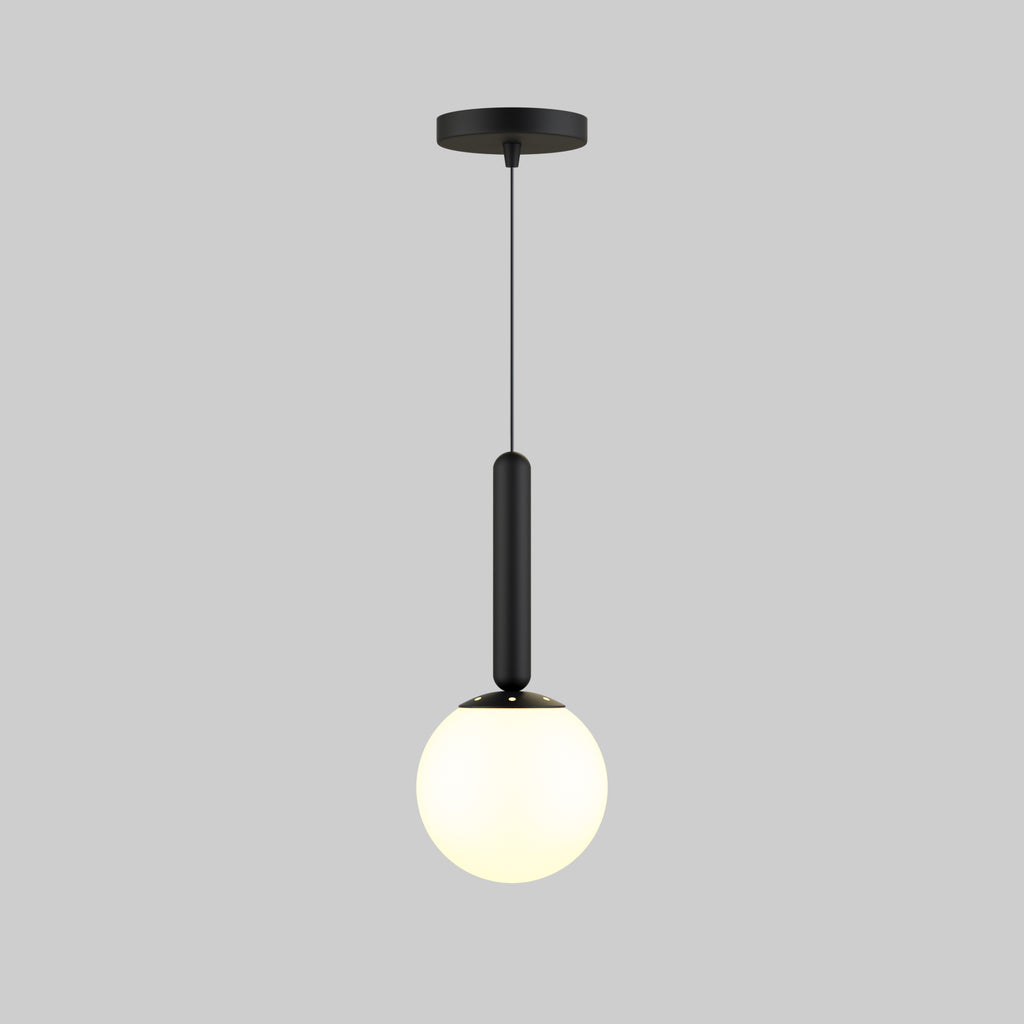 Mid Century Modern Globe Pendant Light: Black & Gold Linear Chandelier