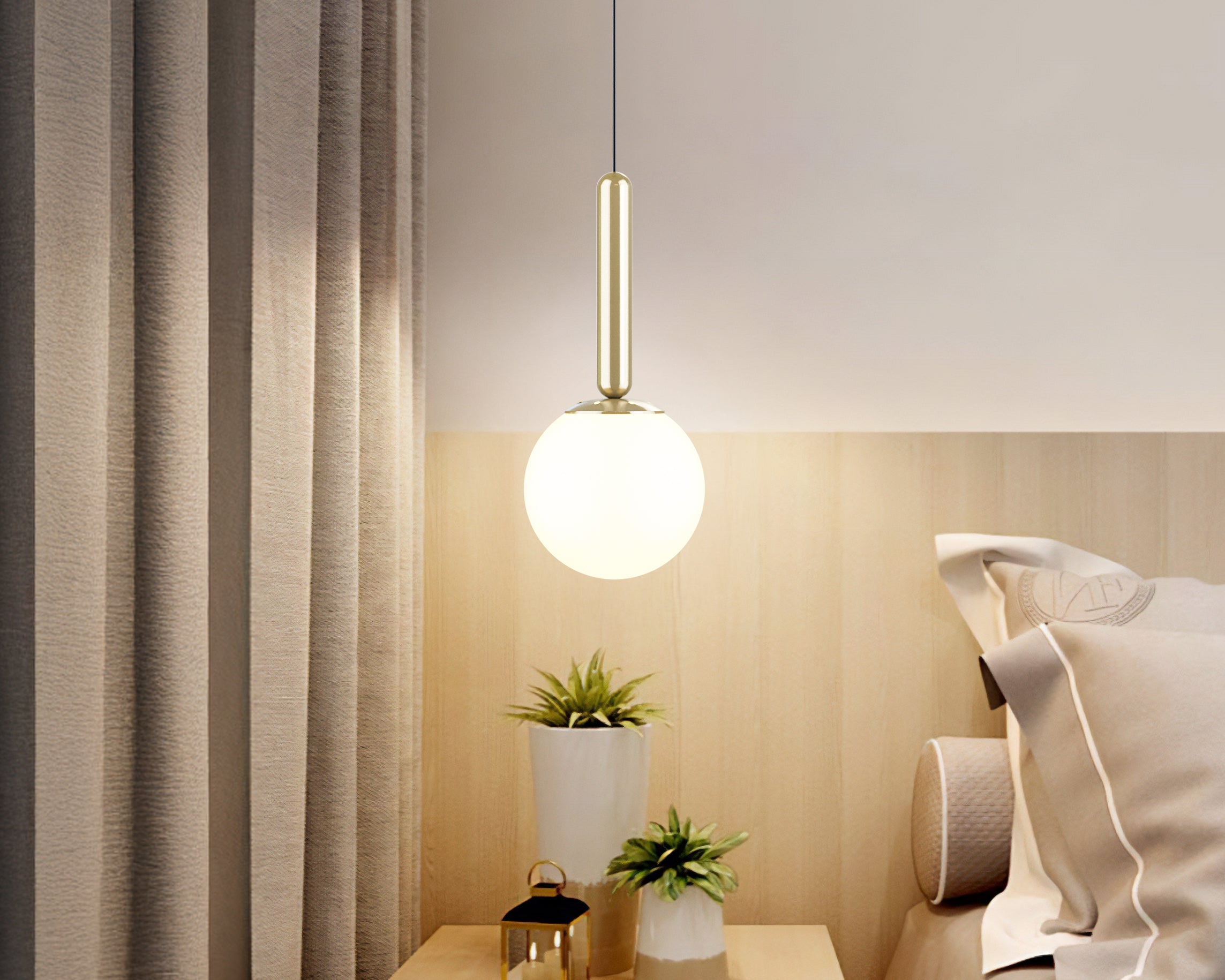 Mid Century Modern Globe Pendant Light: Cluster Chandelier, Adjustable Length