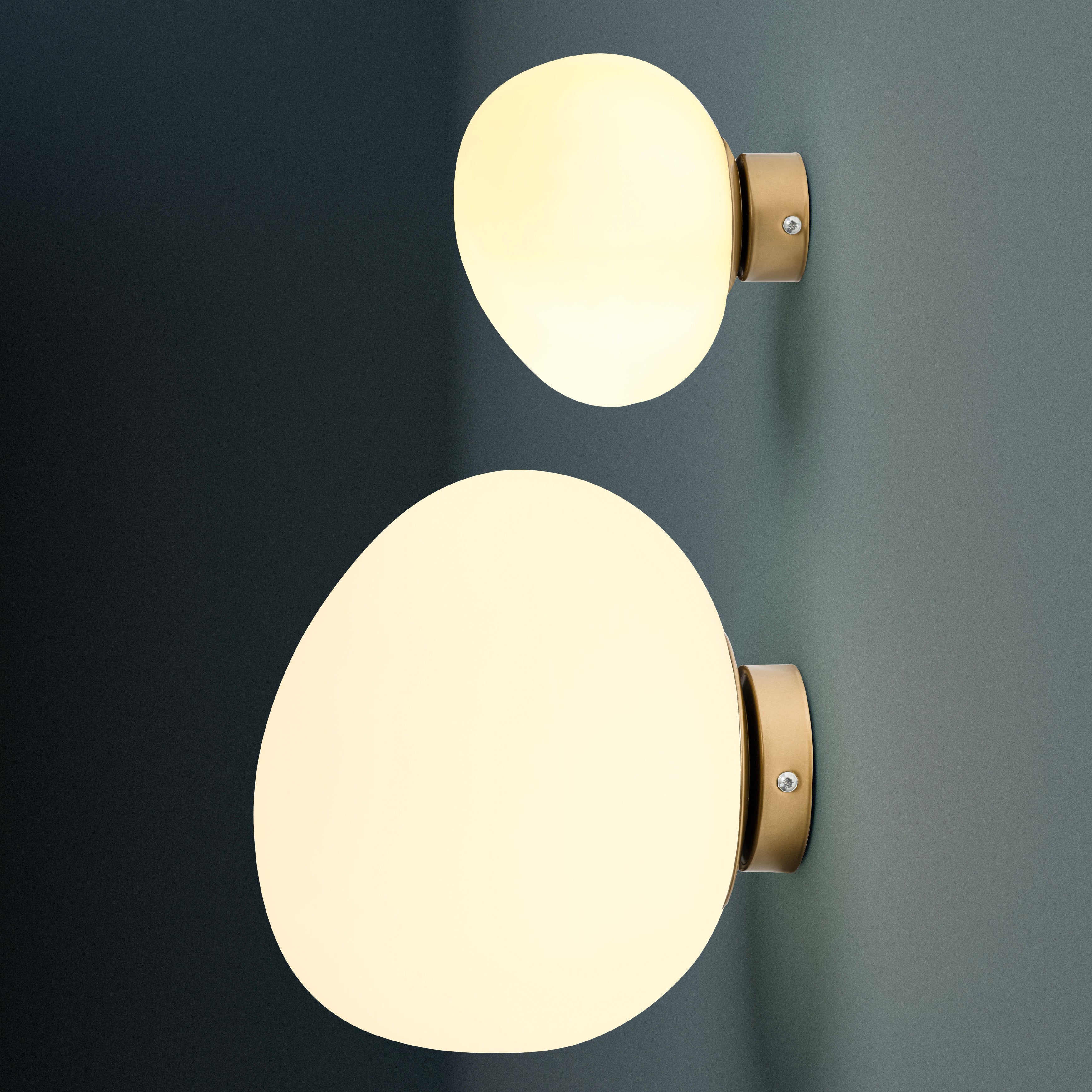 Sconce  Light Asymmetrical Glass Egg Globe : Mid-Century Modern Minimalist Wall Lamp