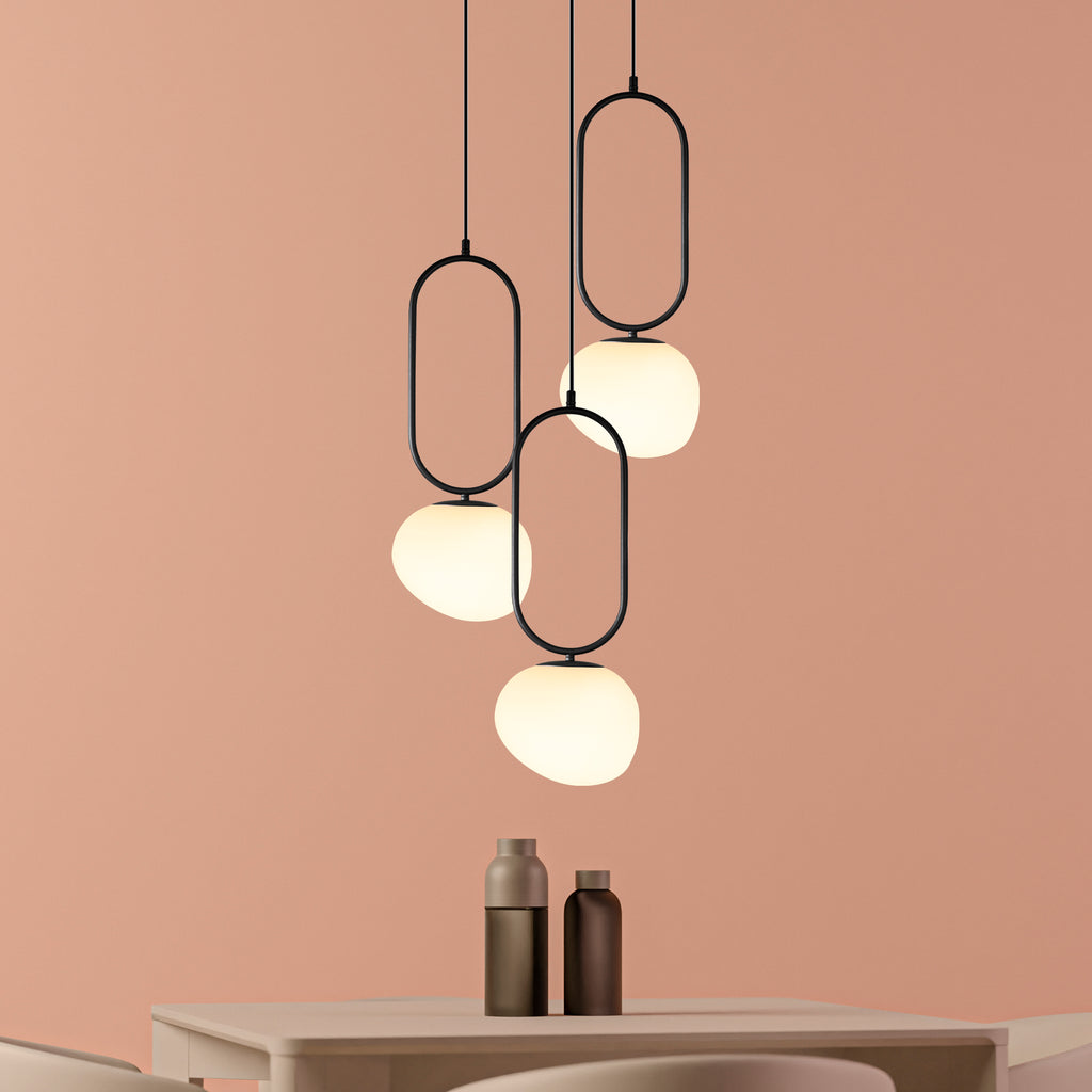Asymmetrical Glass Globe Pendant Light: Mid-Century Modern Nordic Lighting