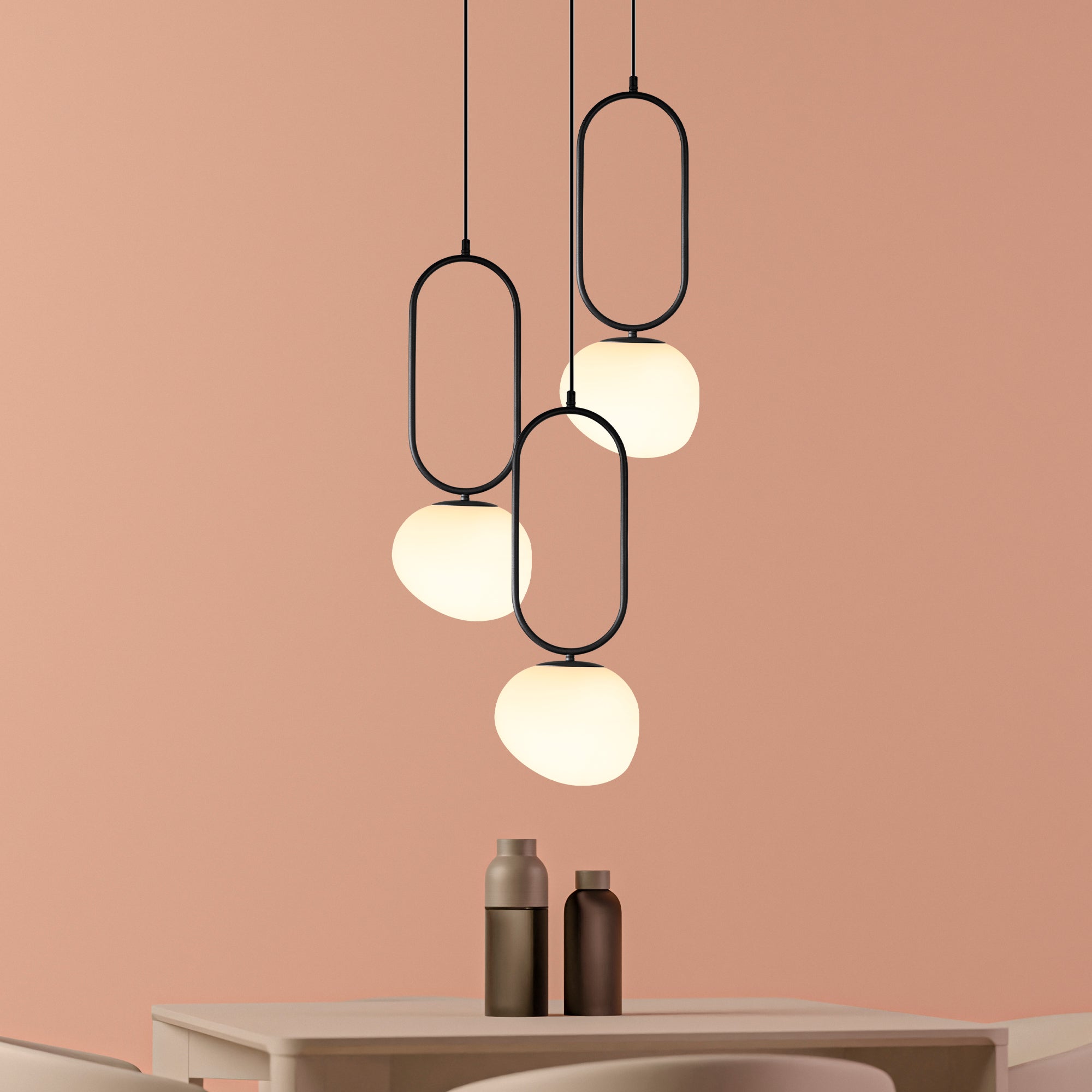 Asymmetrical Glass Globe Pendant Light: Mid-Century Modern Nordic Lighting