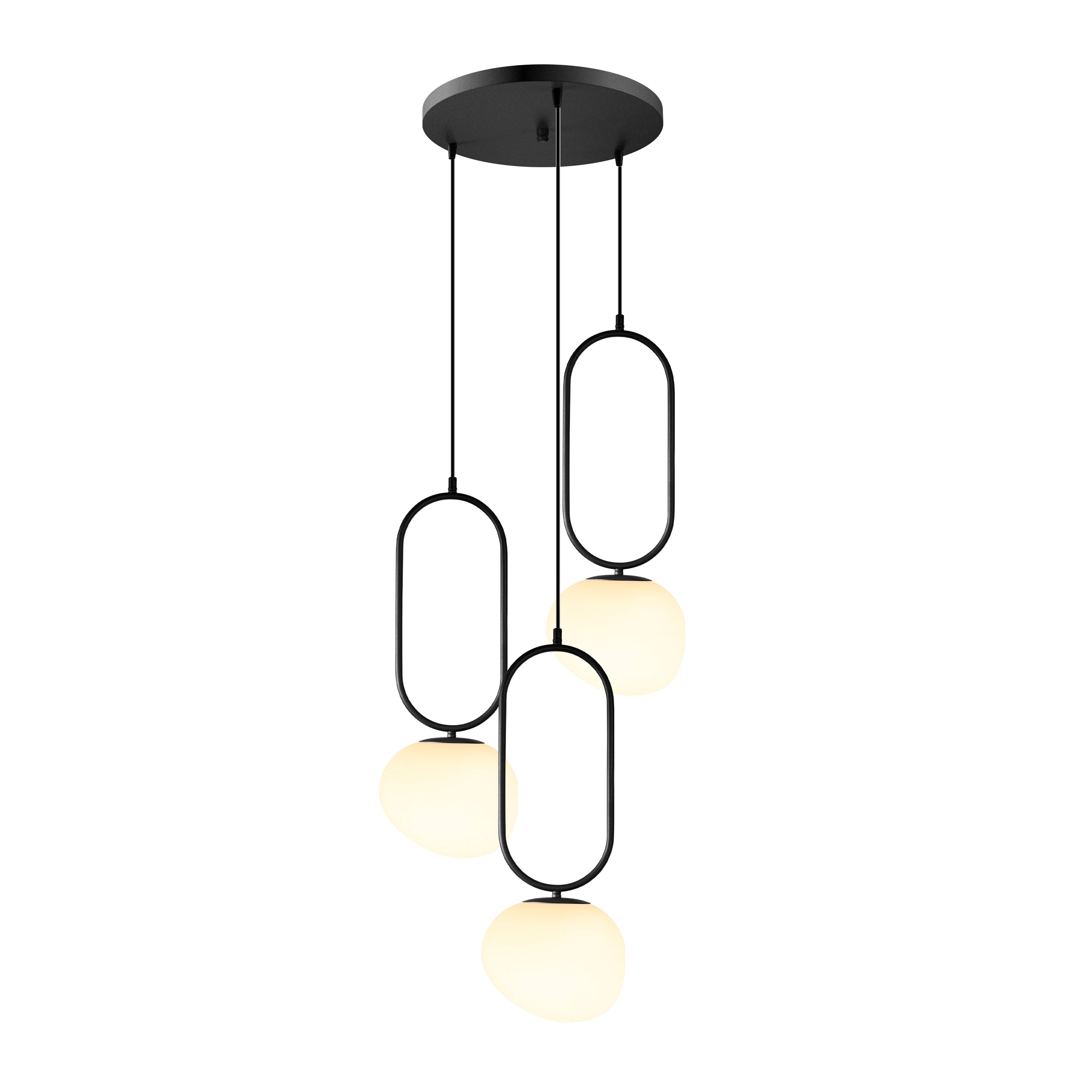 Asymmetrical Glass Globe Pendant Light: Mid-Century Modern Nordic Lighting
