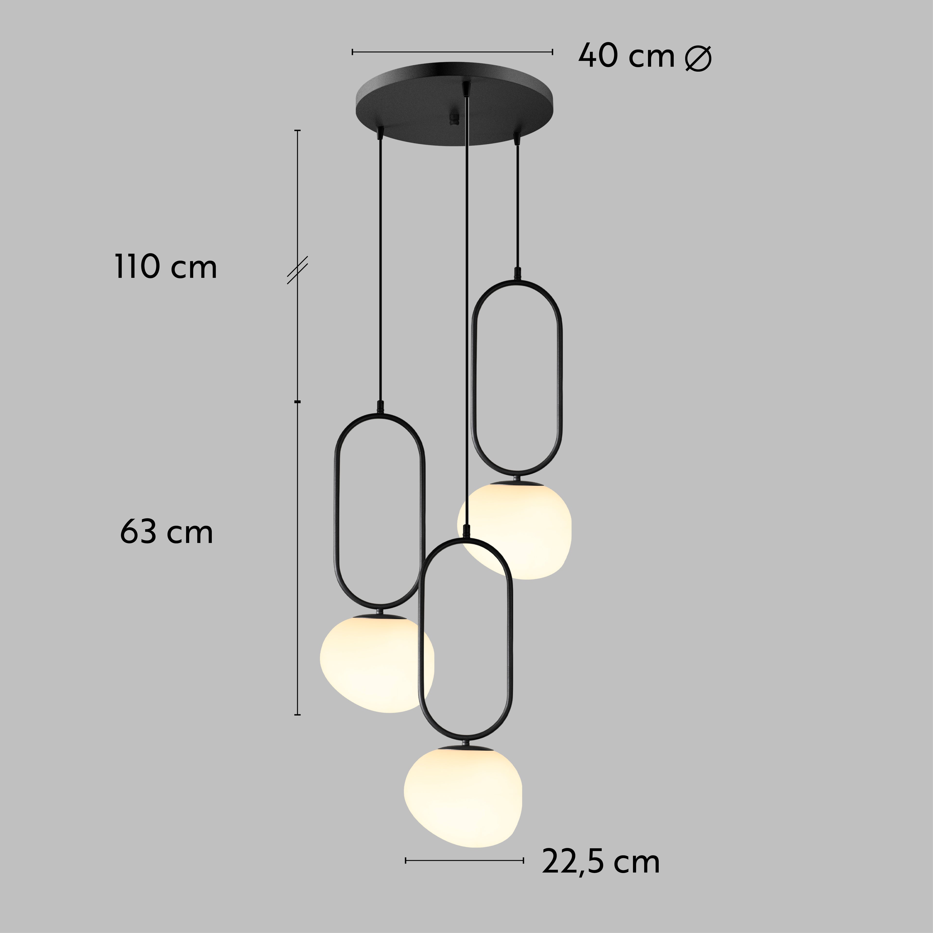 Asymmetrical Glass Globe Pendant Light: Mid-Century Modern Nordic Lighting