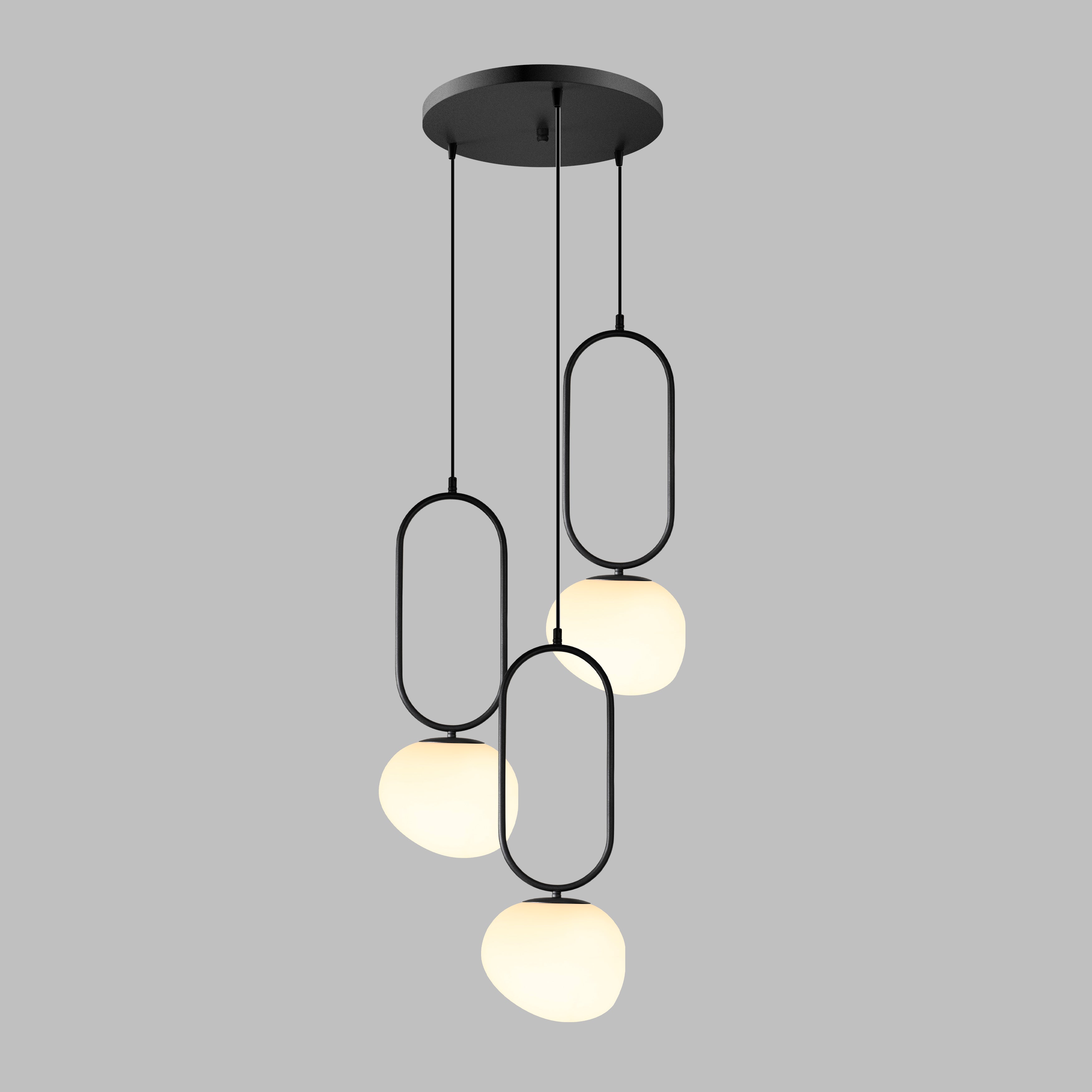 Asymmetrical Glass Globe Pendant Light: Mid-Century Modern Nordic Lighting