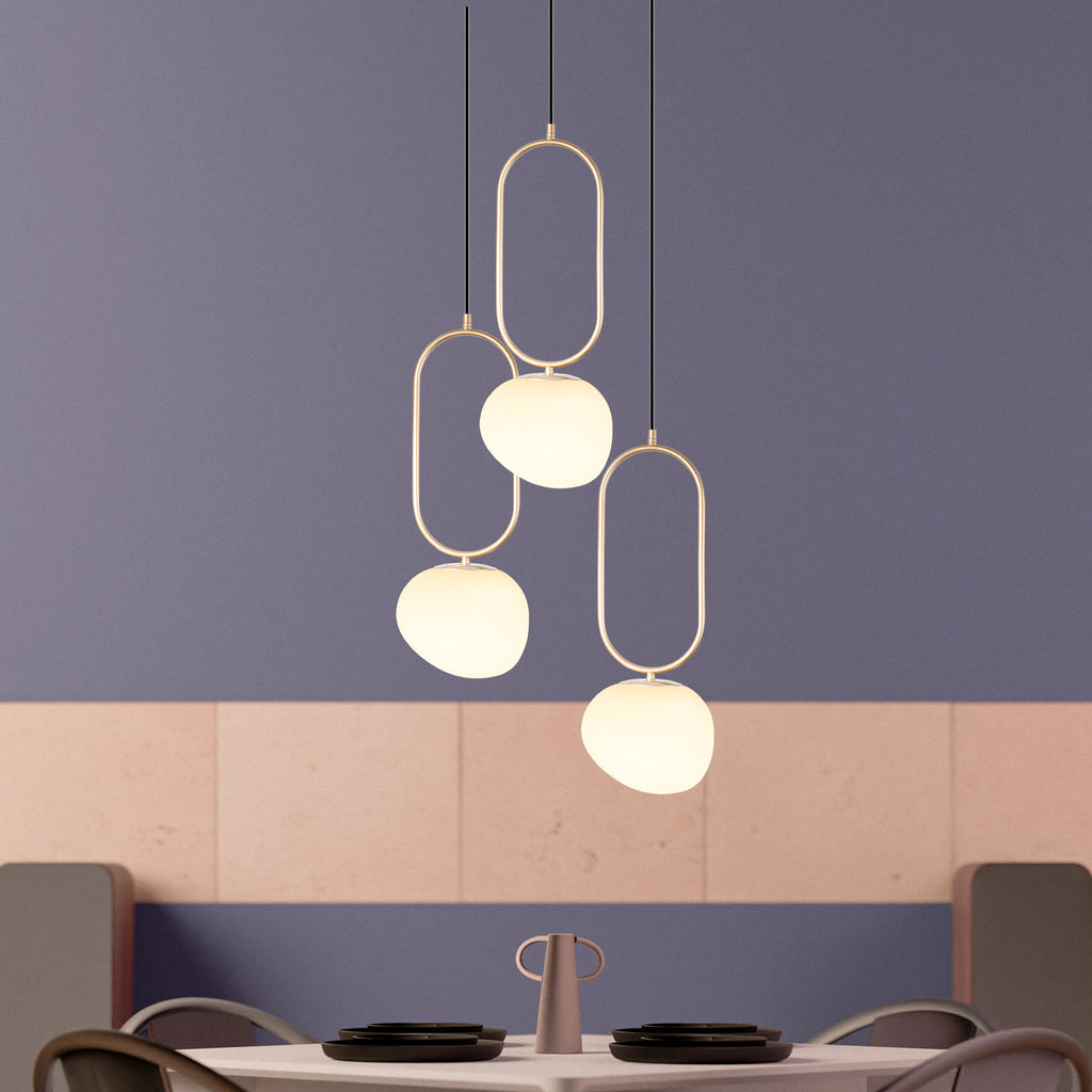 Asymmetrical Glass Globe Pendant Light: Mid-Century Modern Nordic Lighting