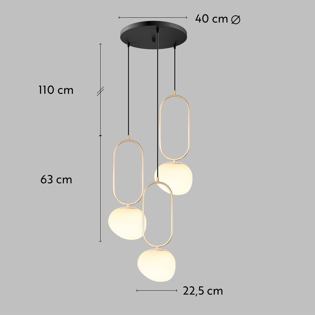 Asymmetrical Glass Globe Pendant Light: Mid-Century Modern Nordic Lighting
