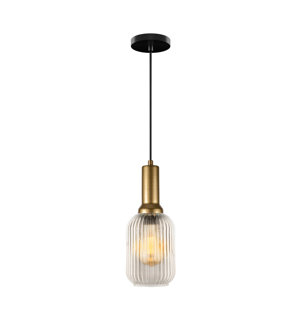 Clear Ribbed Modern Glass Pendant Lighting, Custom Glass Pendant Lighting, Multi Lighting for Stairwell Long Chandelier