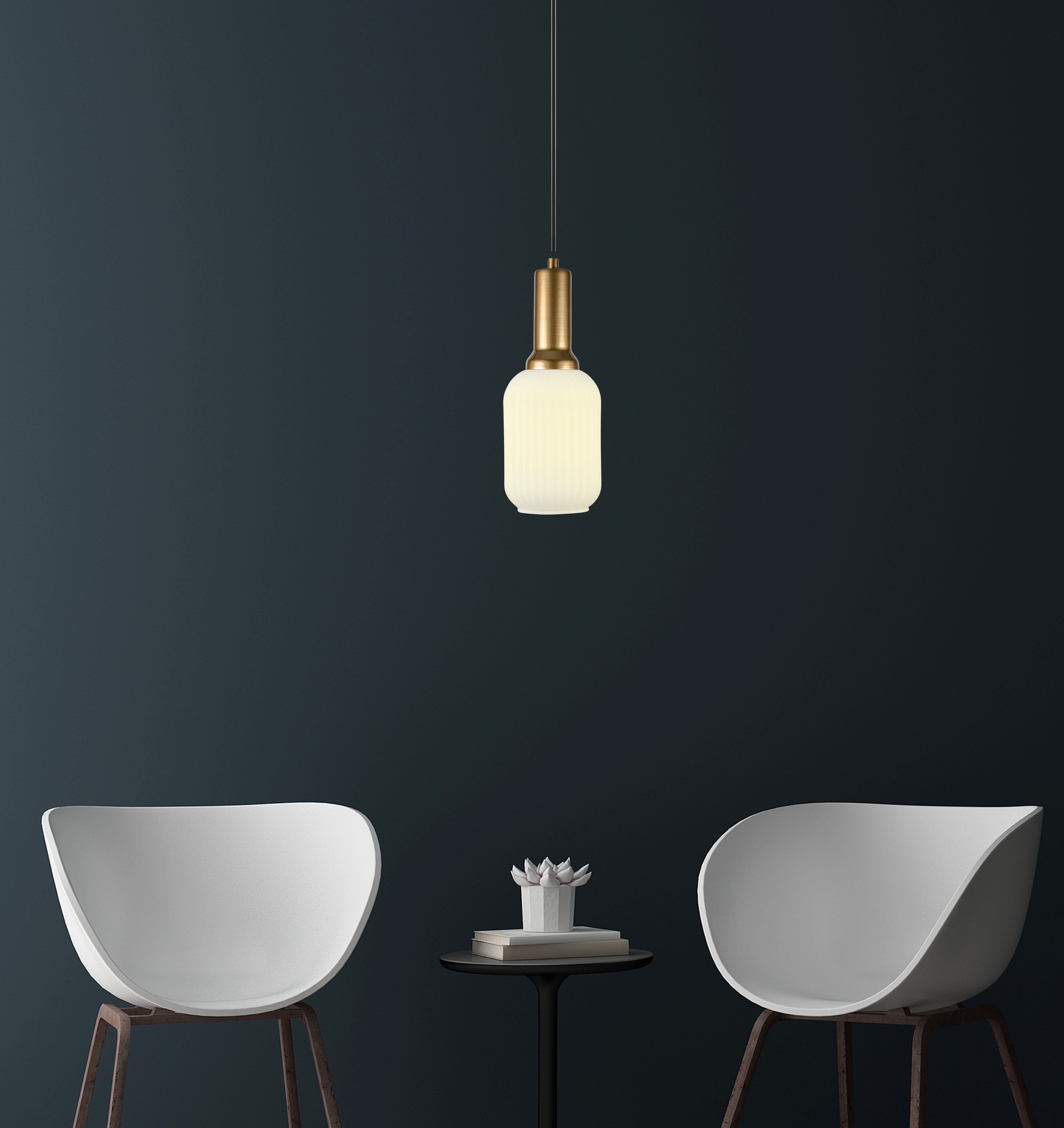 Clear Ribbed Modern Glass Pendant Lighting, Custom Glass Pendant Lighting, Multi Lighting for Stairwell Long Chandelier