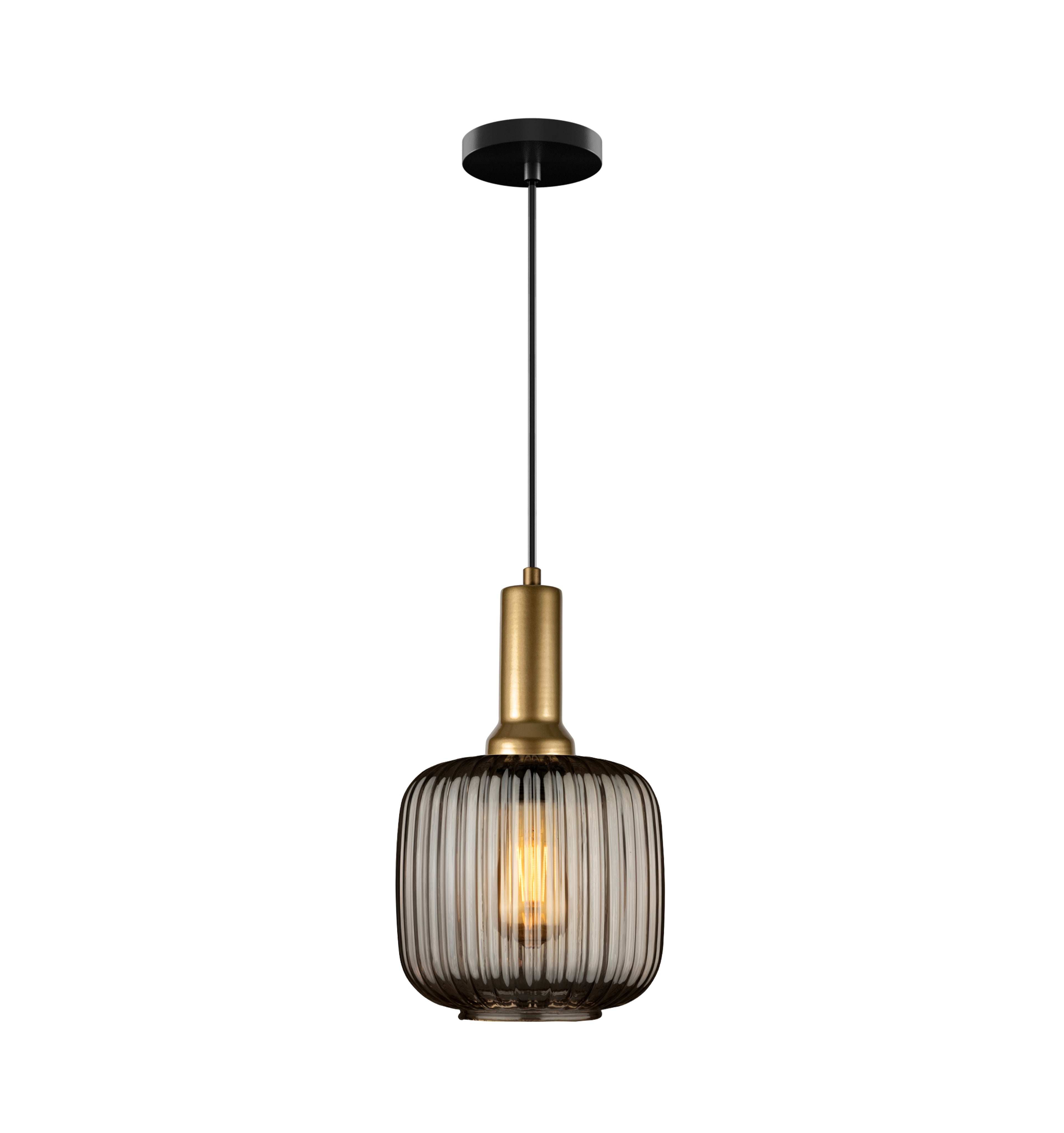 Amber Ribbed Glass Modern Pendant lighting, Custom Glass Pendant Lighting, Multi Lighting for Stairwell Long Chandelier, Minimalist Pendant