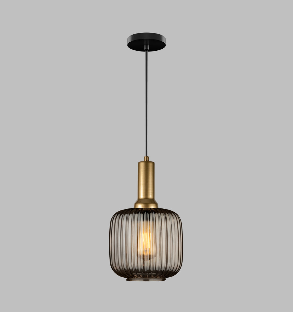 Clear Ribbed Glass Modern Pendant lighting, Custom Ribbed Clear Glass Pendant Lighting, Multi Lighting for Stairwell Long Chandelier