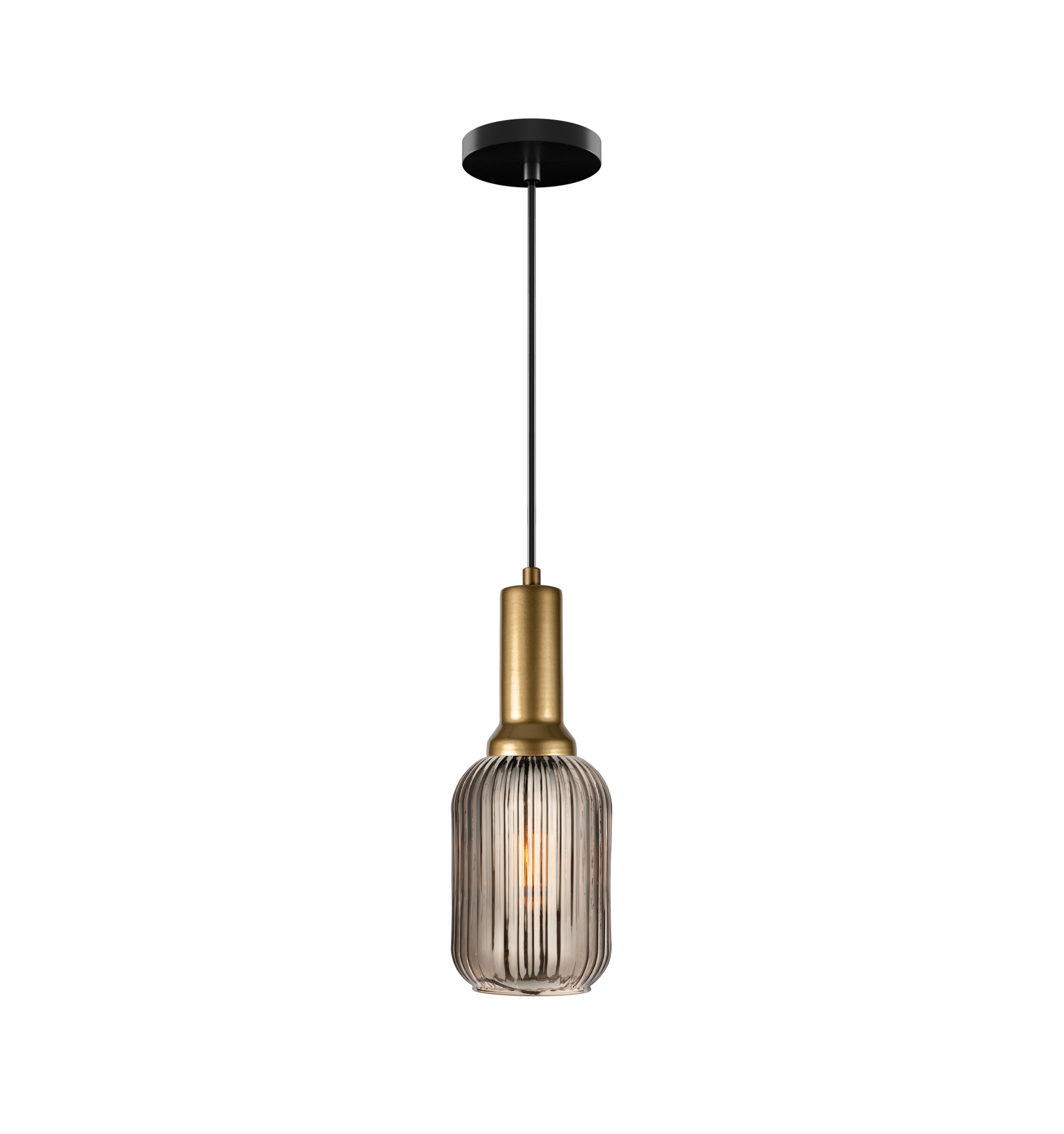 Clear Ribbed Modern Glass Pendant Lighting, Custom Glass Pendant Lighting, Multi Lighting for Stairwell Long Chandelier