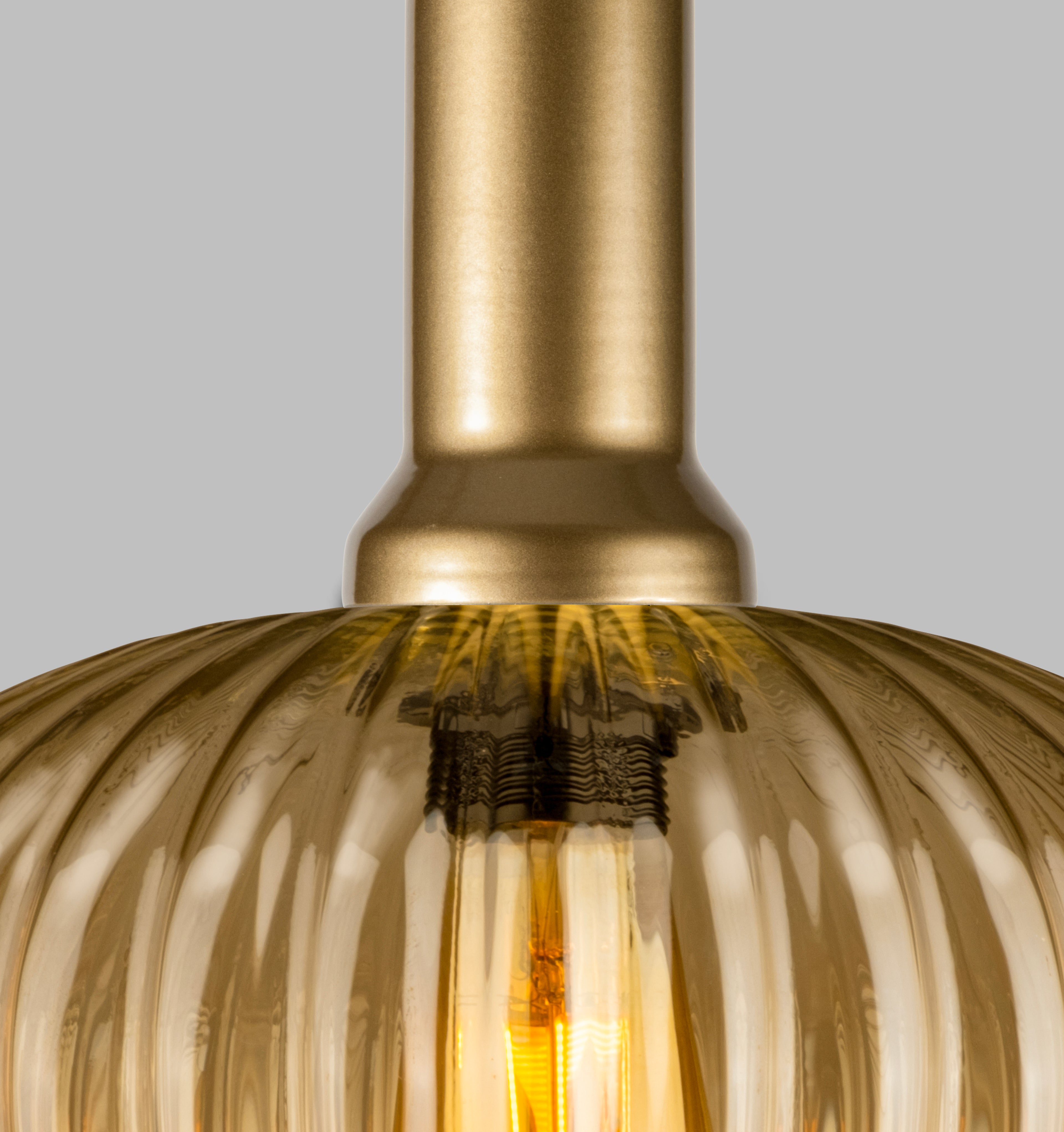 Amber Modern Glass Pendant Light, Custom Ribbed Glass Pendant Lighting, Multi Lighting for Stairwell Long Chandelier, Elegant Light Fixture