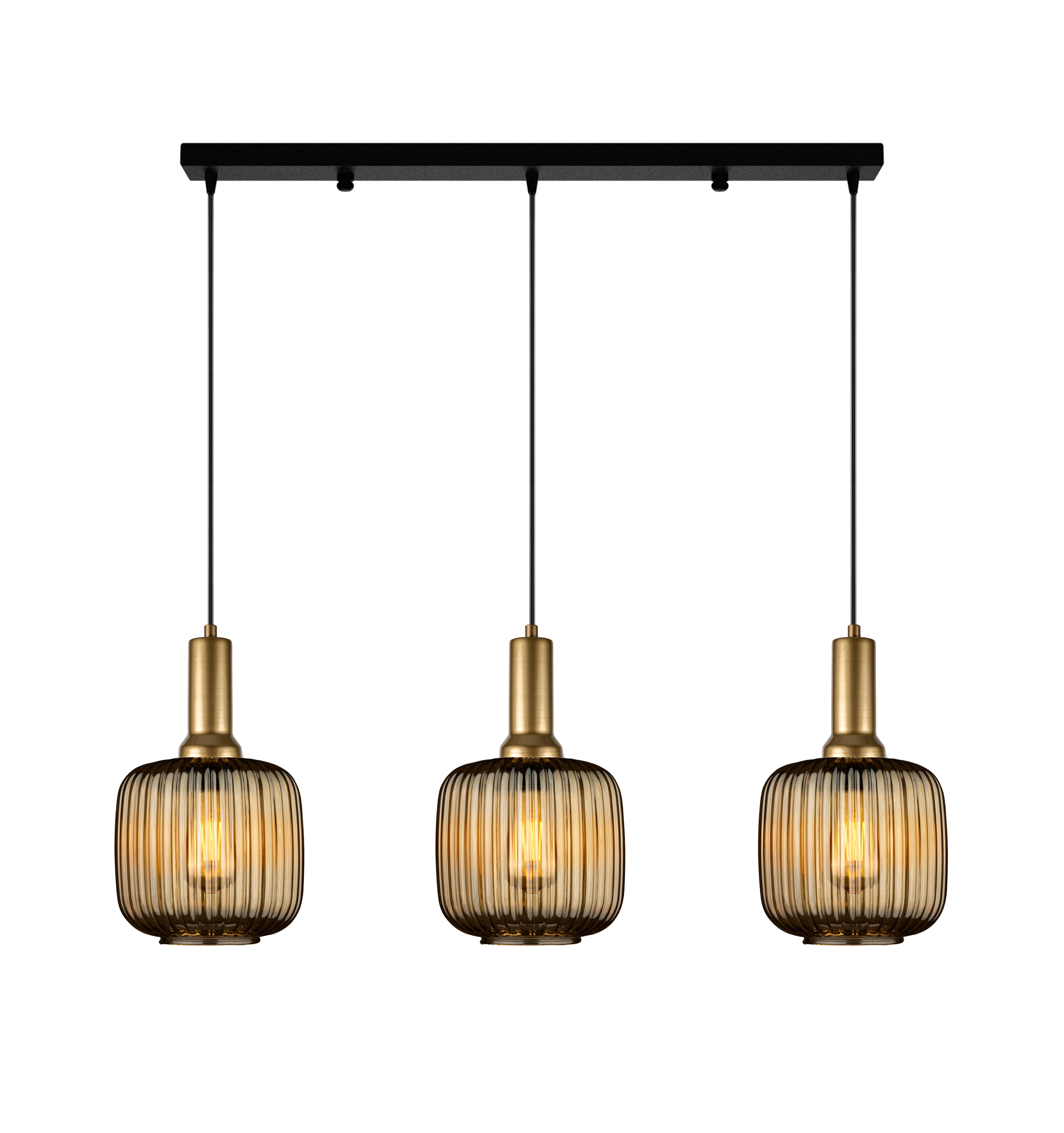 Ribbed Clear Glass Modern Pendant lighting, Custom Ribbed Glass Pendant Lighting, Multi Lighting for Stairwell Long Chandelier (Kopya)