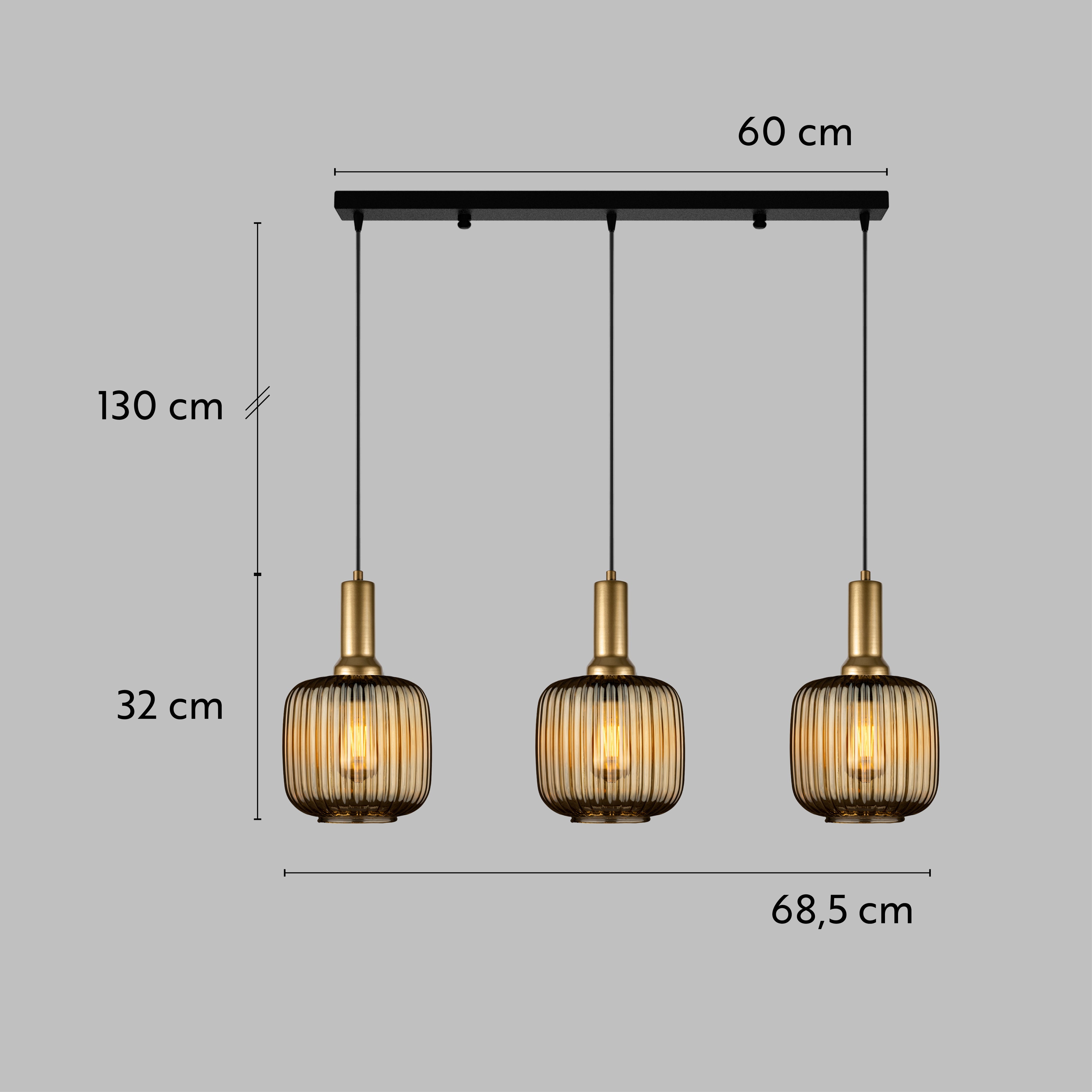 Ribbed Clear Glass Modern Pendant lighting, Custom Ribbed Glass Pendant Lighting, Multi Lighting for Stairwell Long Chandelier (Kopya)