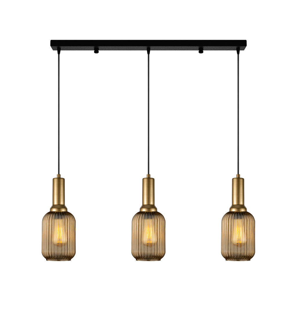Soft Pendant Light, Ribbed Modern White Glass, Custom Cylinder Glass Color Fixture, Elegant Multi Light for Stairwell Long Chandelier