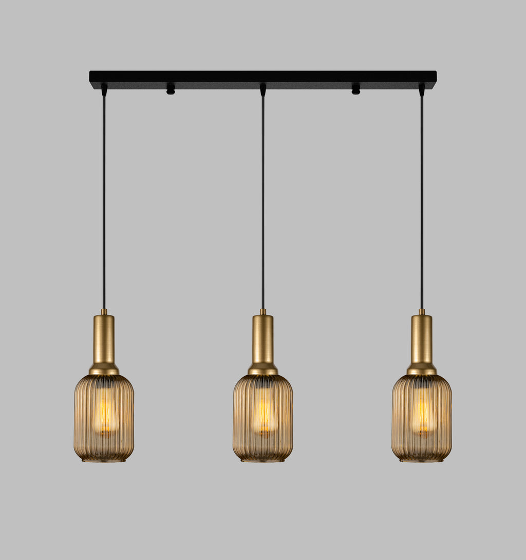 Soft Pendant Light, Ribbed Modern White Glass, Custom Cylinder Glass Color Fixture, Elegant Multi Light for Stairwell Long Chandelier