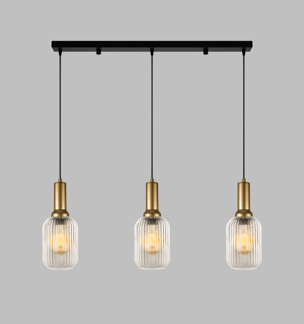 Soft Pendant Light, Ribbed Modern White Glass, Custom Cylinder Glass Color Fixture, Elegant Multi Light for Stairwell Long Chandelier