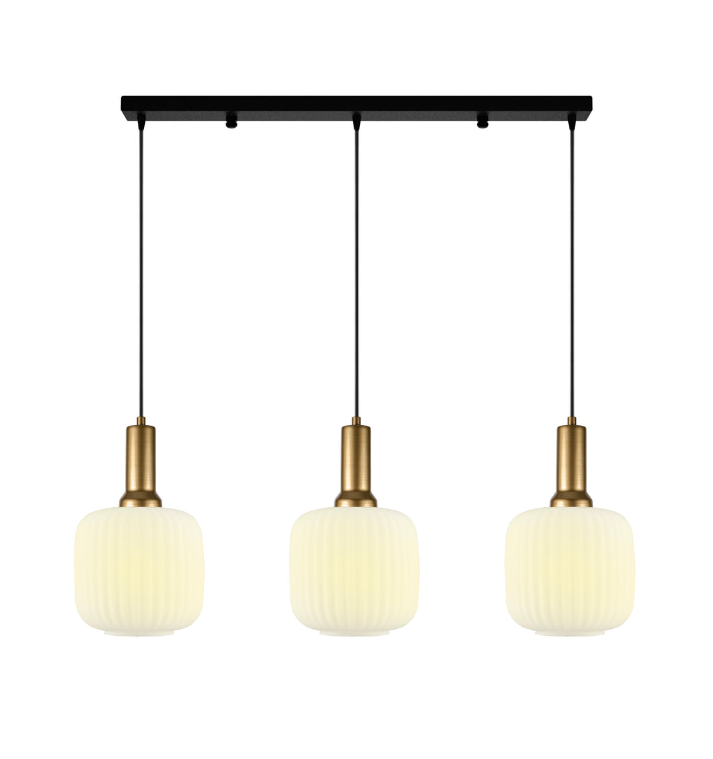 Linear Smoke Gray Ribbed Glass Modern Pendant Lighting, Custom Ribbed Glass Pendant Lighting, Nordic Style Glass Pendant Light for Kitchen Island