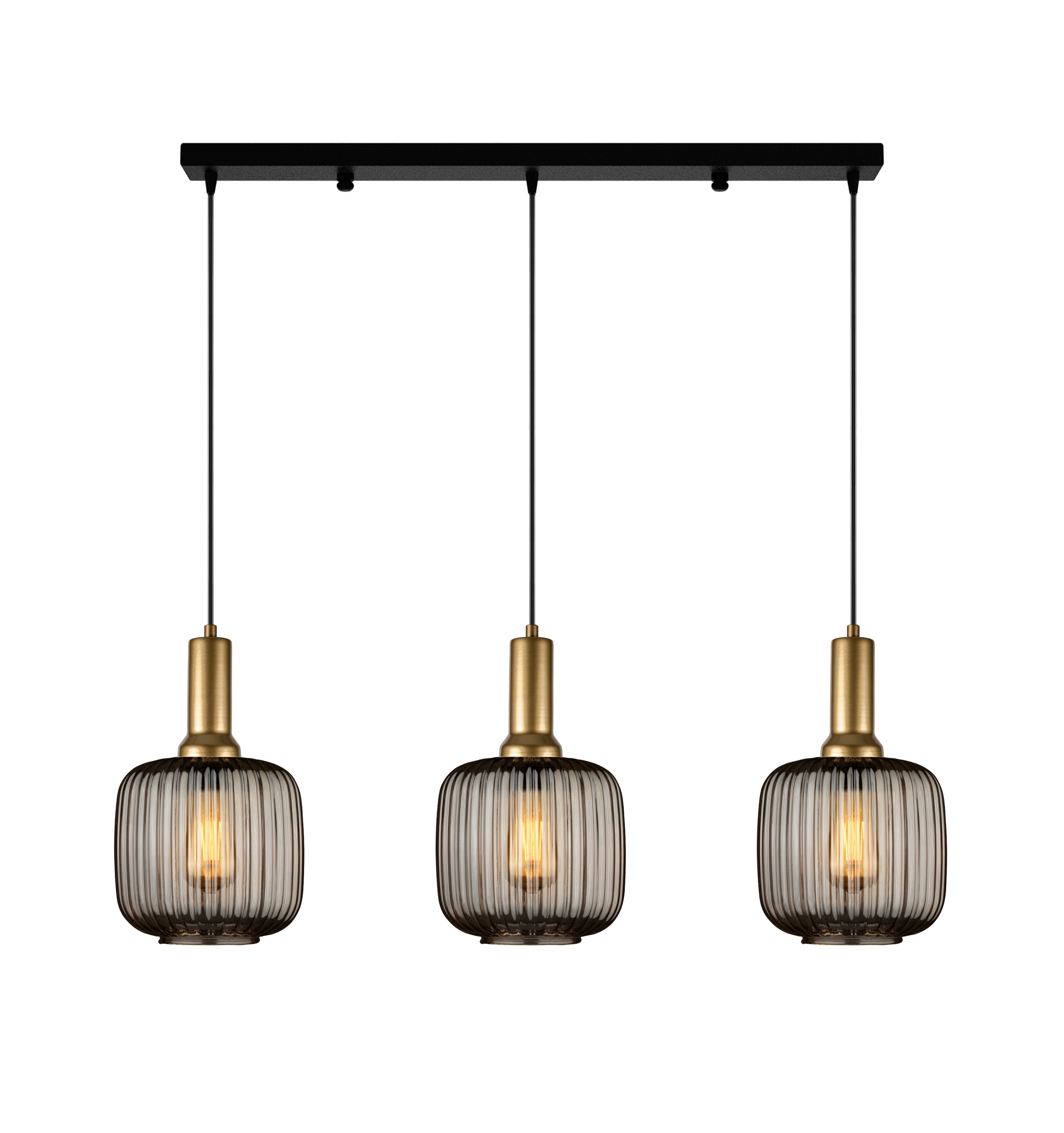 Ribbed Clear Glass Modern Pendant lighting, Custom Ribbed Glass Pendant Lighting, Multi Lighting for Stairwell Long Chandelier (Kopya)