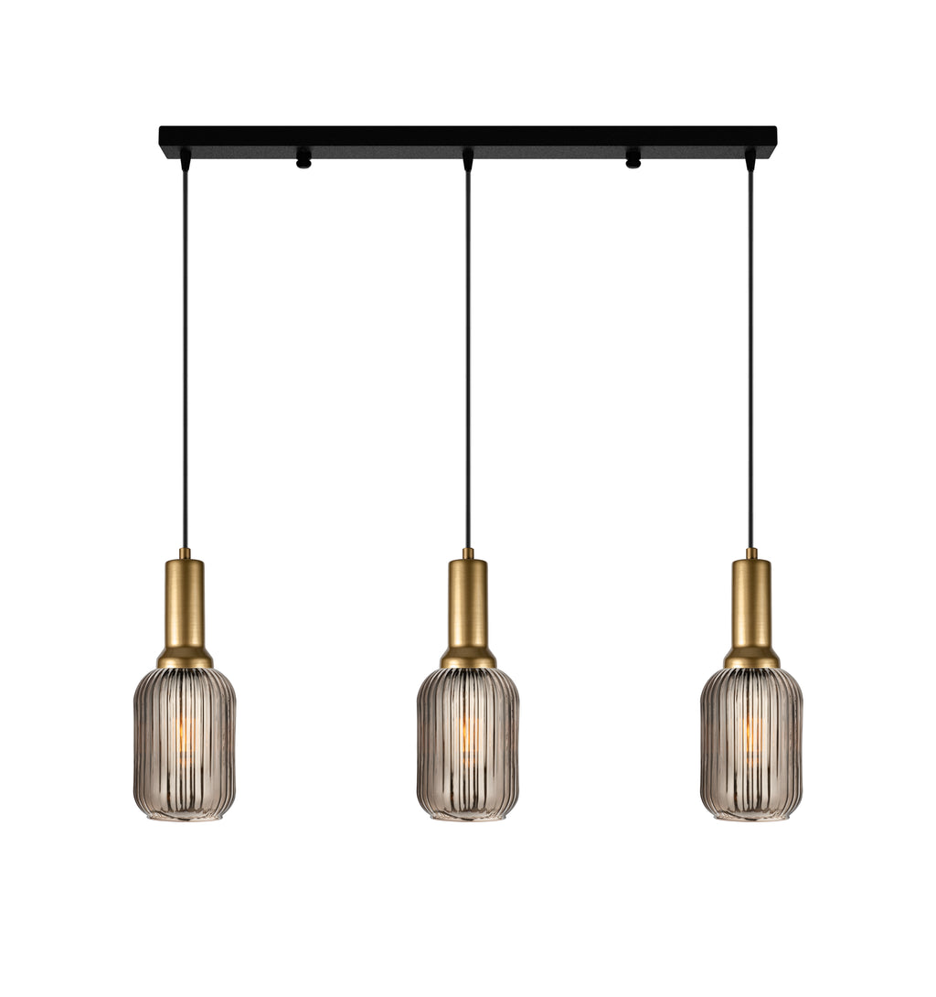 Soft Pendant Light, Ribbed Modern White Glass, Custom Cylinder Glass Color Fixture, Elegant Multi Light for Stairwell Long Chandelier