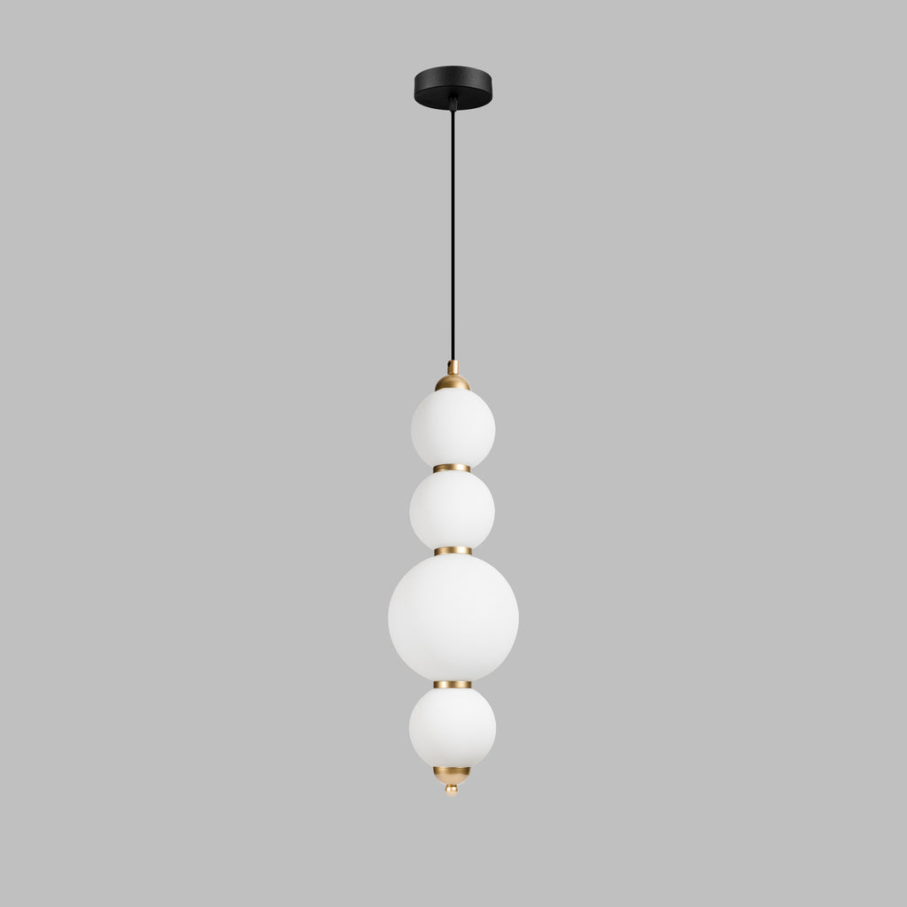Custom Modern Linear Canopy LED Chandelier for Dining Table or Kitchen Island, Minimalist Opal Globe Pendant Light, Contemporary Linear Globe Light