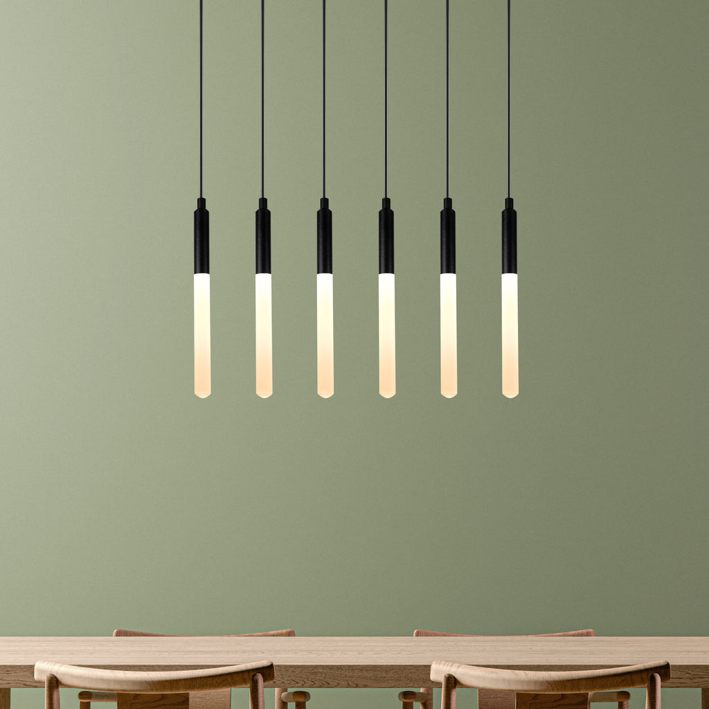 Round Canopy Custom LED Tube Modern Multi Pendant Light for Staircase, Stairwell Chandelier, Slim Tube Pendant Light, 3 Story Pendant Light, Light Fixture