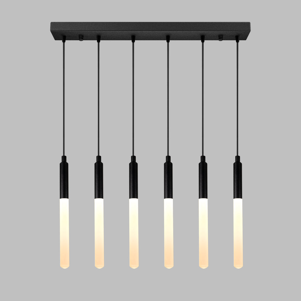 Round Canopy Custom LED Tube Modern Multi Pendant Light for Staircase, Stairwell Chandelier, Slim Tube Pendant Light, 3 Story Pendant Light, Light Fixture