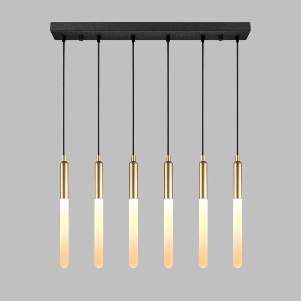 Round Canopy Custom LED Tube Modern Multi Pendant Light for Staircase, Stairwell Chandelier, Slim Tube Pendant Light, 3 Story Pendant Light, Light Fixture