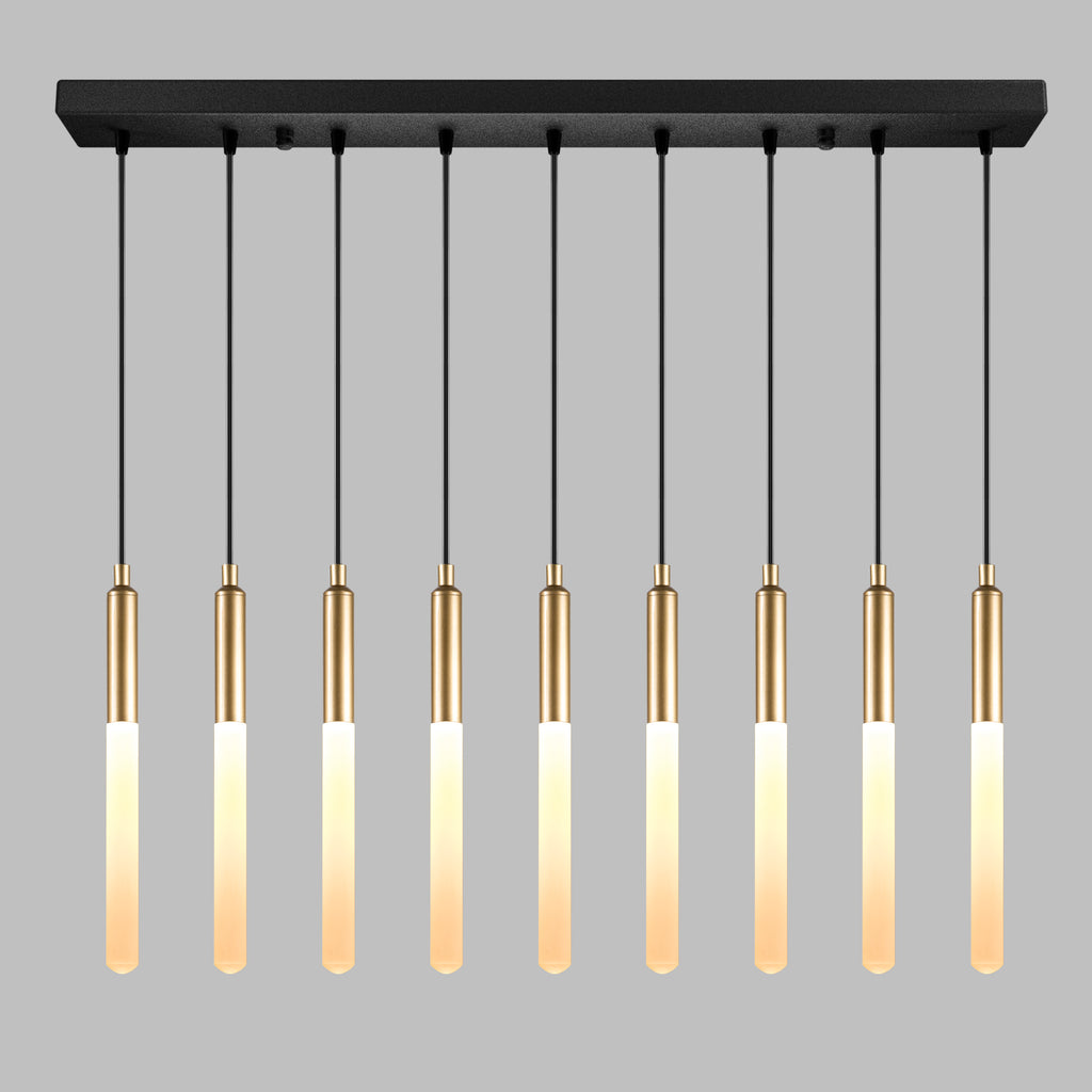 Round Canopy Custom LED Tube Modern Multi Pendant Light for Staircase, Stairwell Chandelier, Slim Tube Pendant Light, 3 Story Pendant Light, Light Fixture