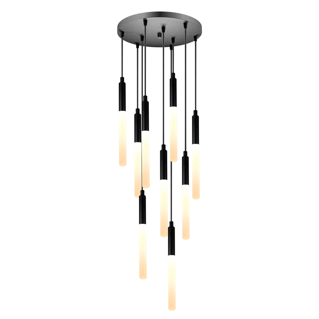 Customizable LED Multi Pendant Light: Modern Stairwell Chandelier