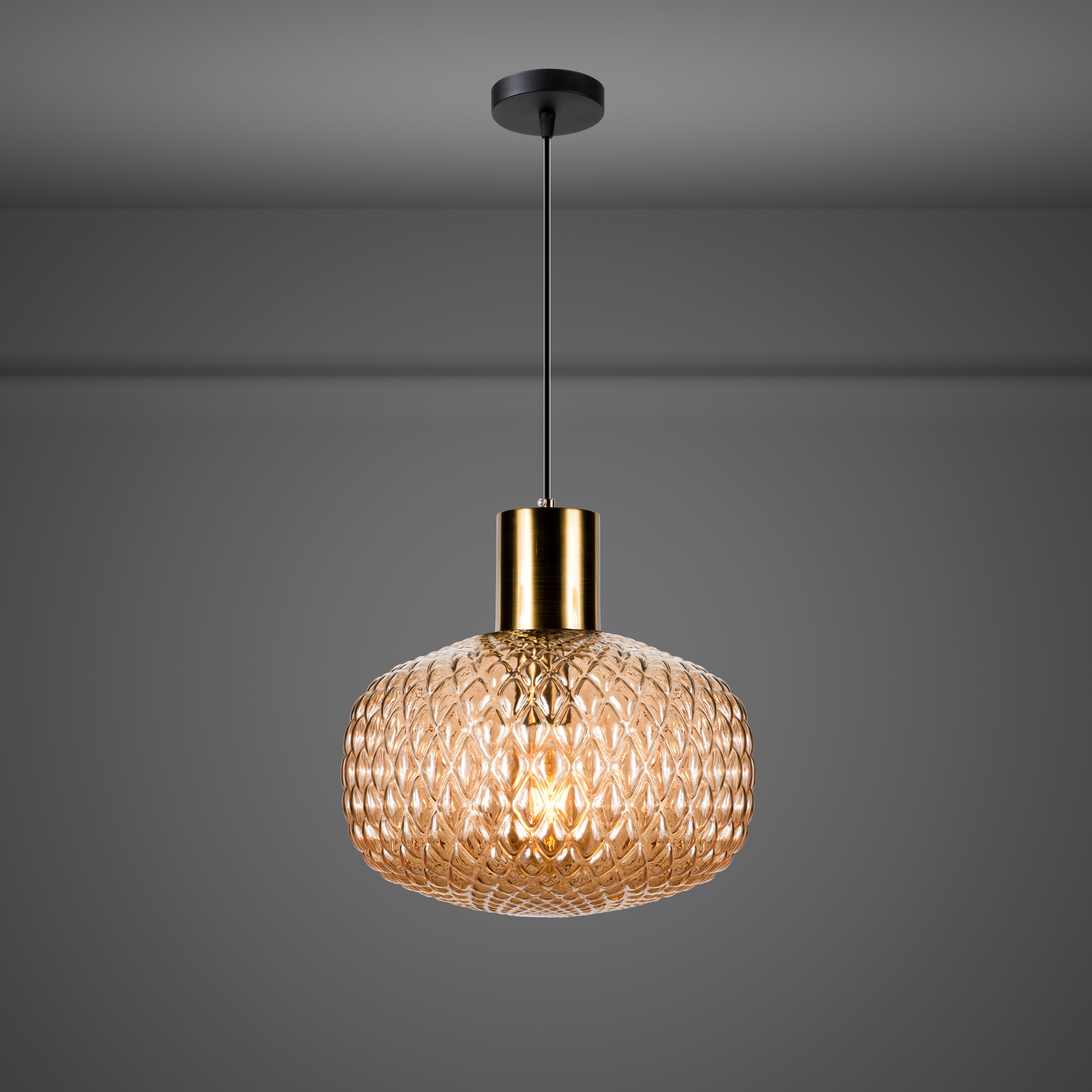 Custom Amber Glass Multi Pendant Light, Oval Lampshade Amber Textured Glass, Stairwell Pendant Lighting,  Custom Chandelier for Staircase