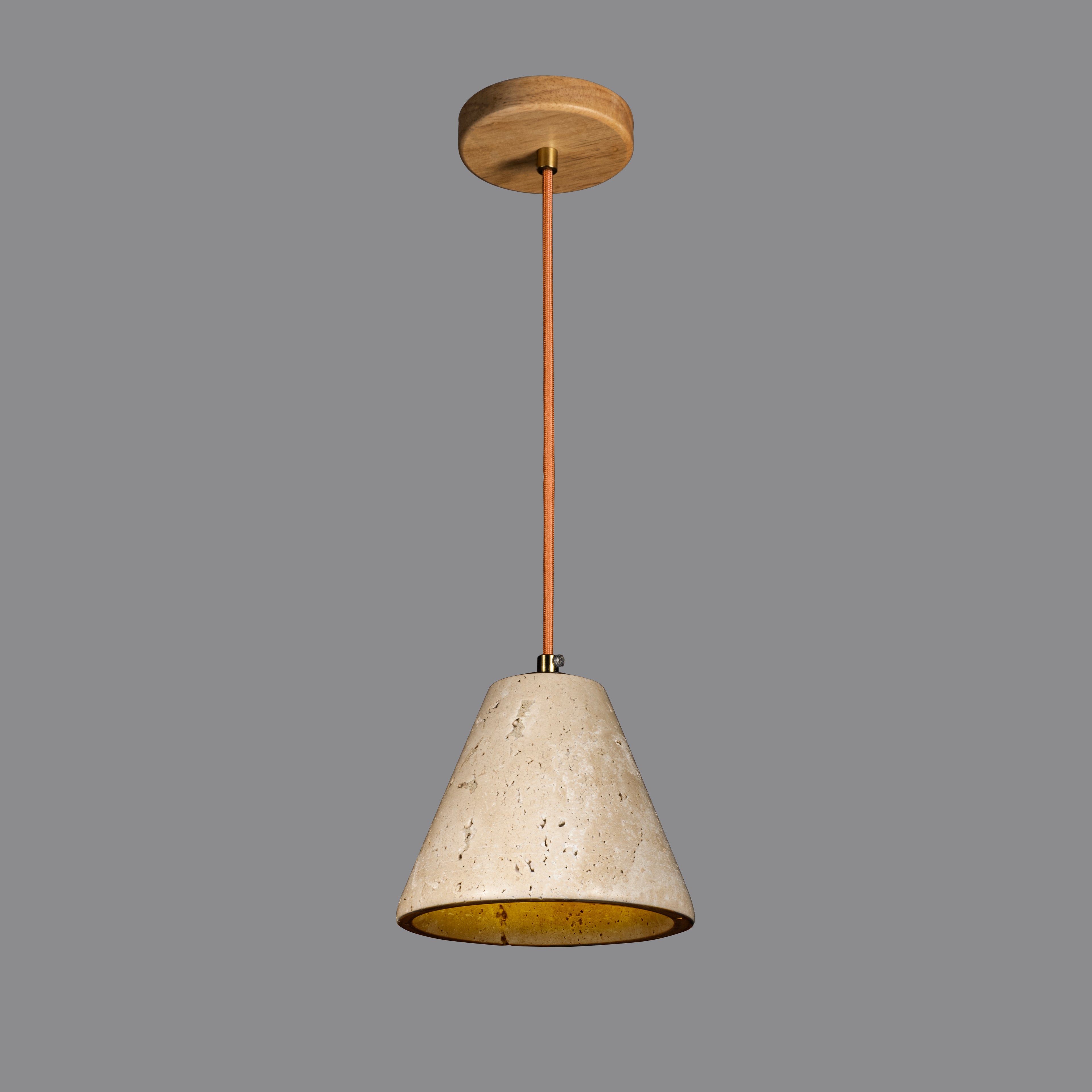 Custom Made Natural Marble Multi Light Pendant, Stone Pendant, Wabi Sabi, Nordic Style Home Decor, Cylinder, Cone, Rectangular, Wood Details