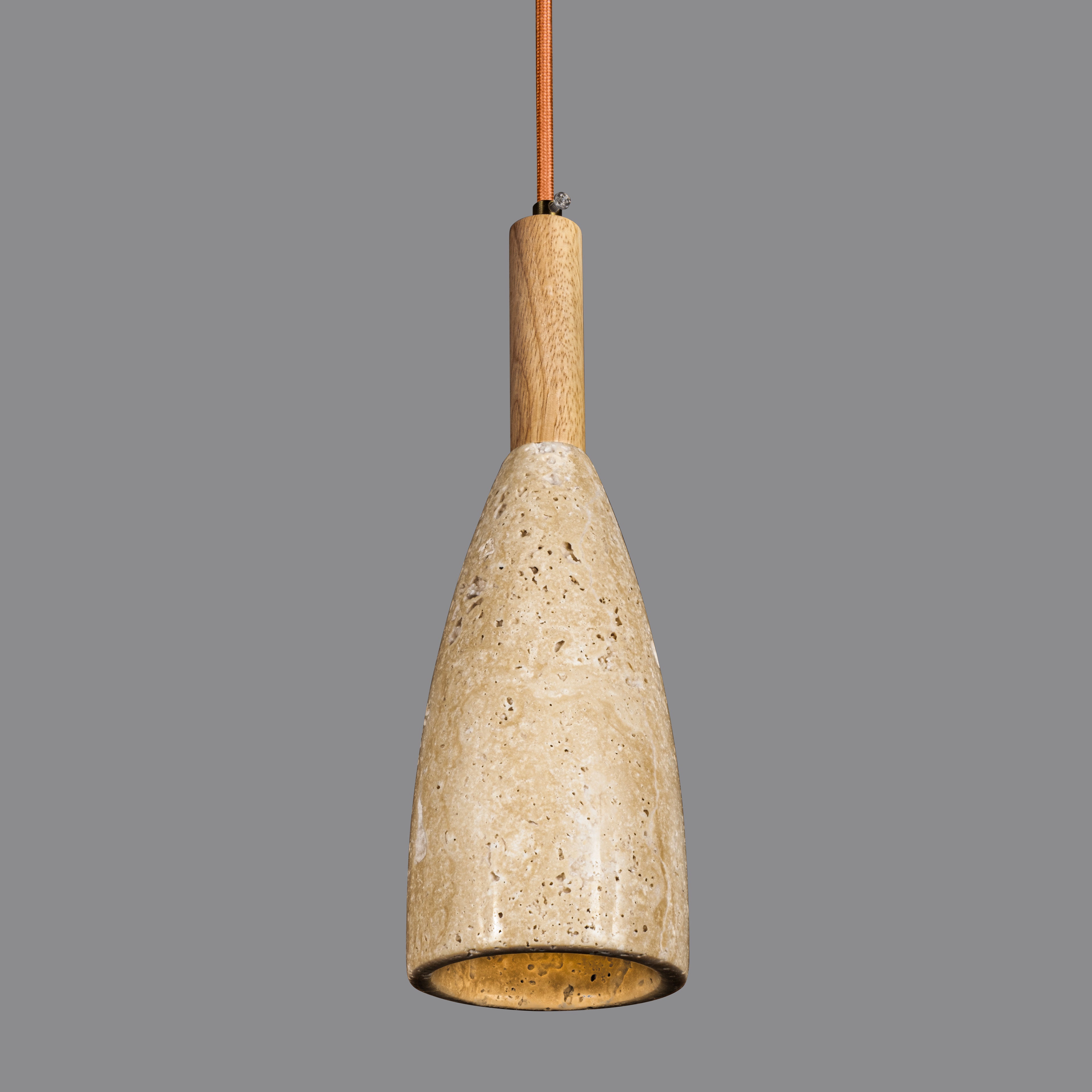Custom Made Natural Marble Multi Light Pendant, Stone Pendant, Wabi Sabi, Nordic Style Home Decor, Cylinder, Cone, Rectangular, Wood Details