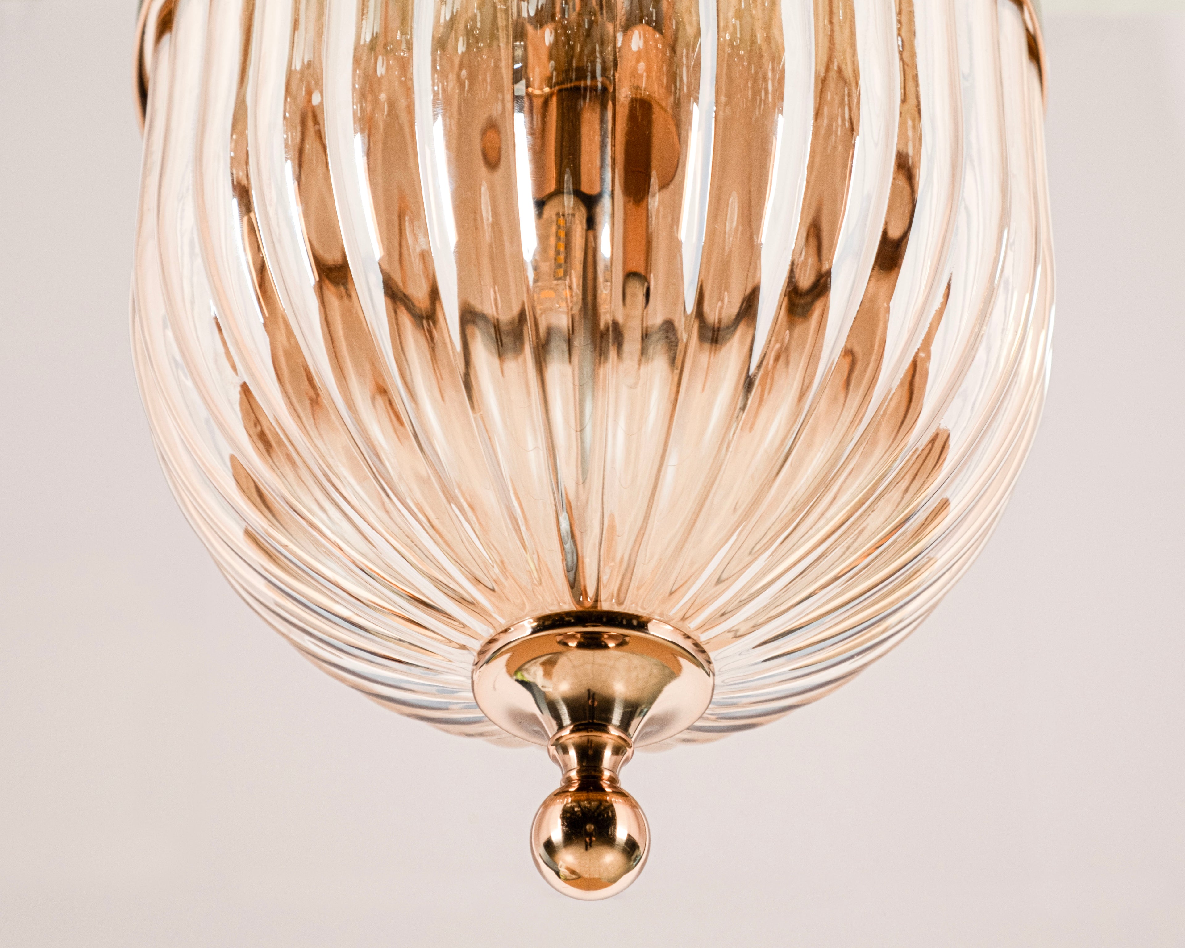 Modern Ribbed Glass Pendant Light: Scandinavian Kitchen Island Chandelier
