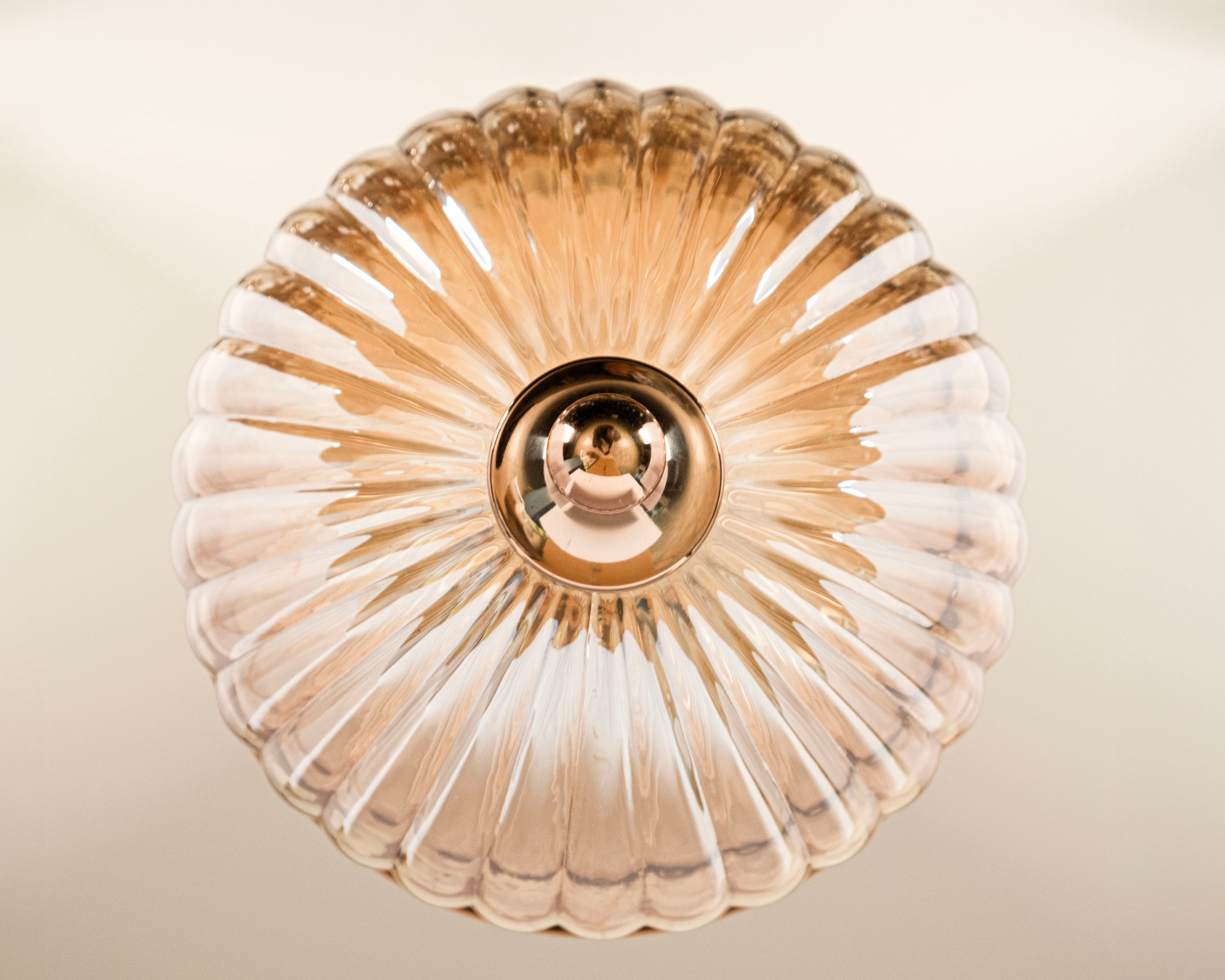 Modern Ribbed Glass Pendant Light: Scandinavian Kitchen Island Chandelier
