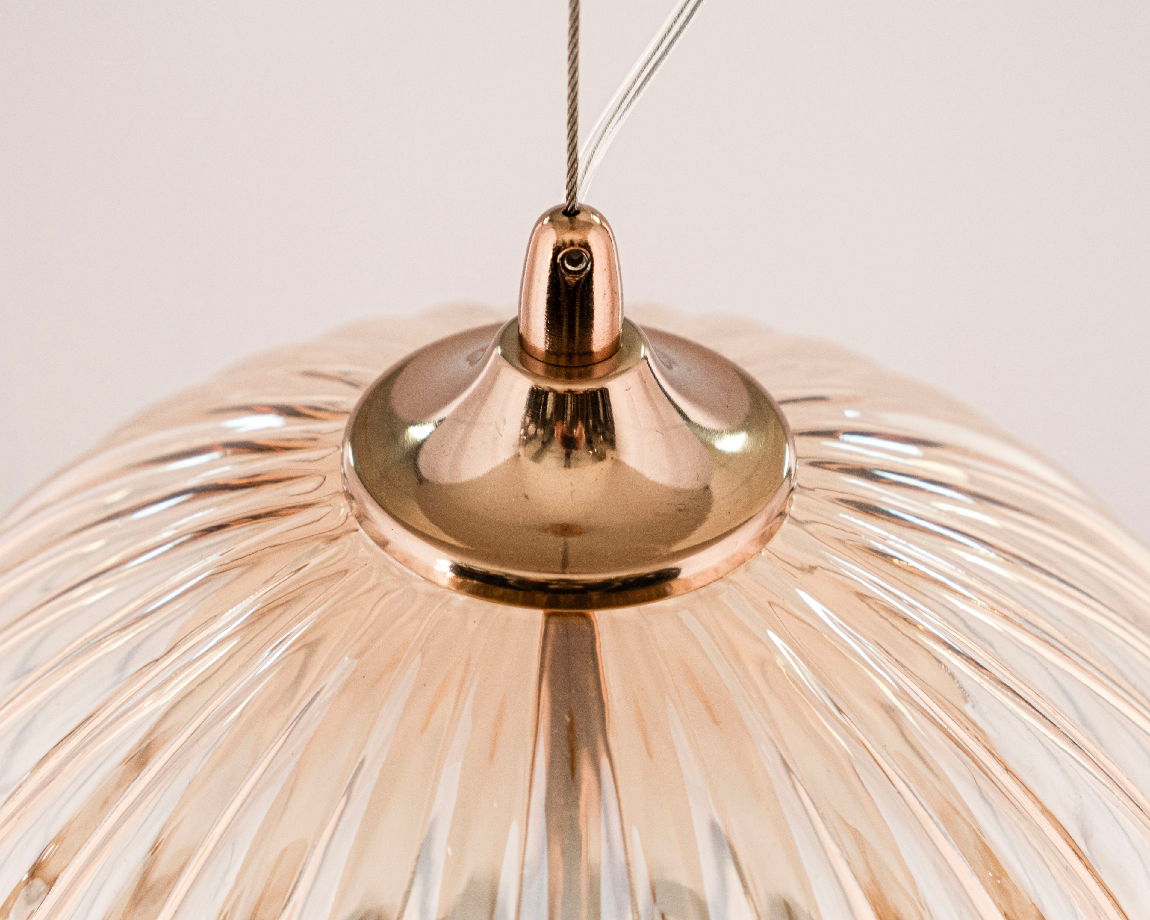 Modern Ribbed Glass Pendant Light: Scandinavian Kitchen Island Chandelier