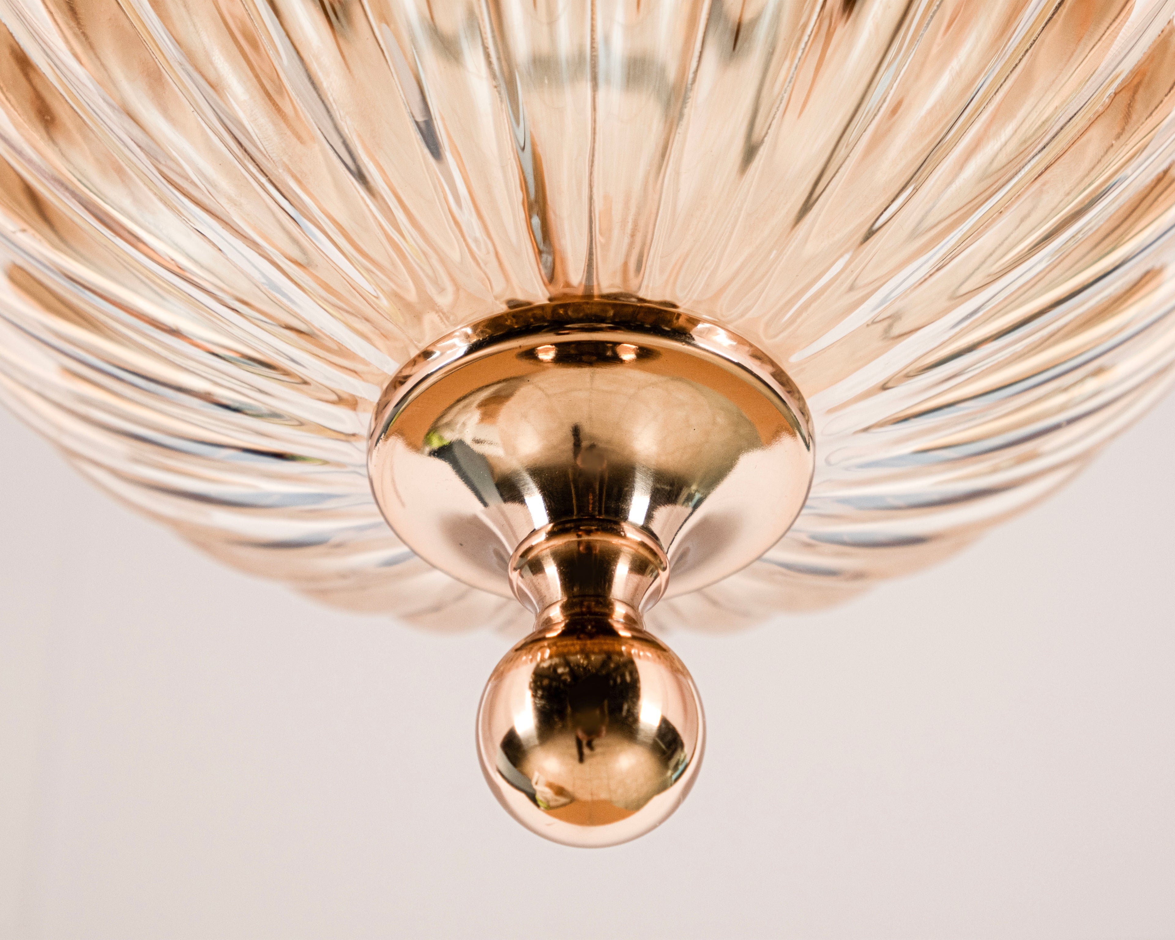 Modern Ribbed Glass Pendant Light: Scandinavian Kitchen Island Chandelier