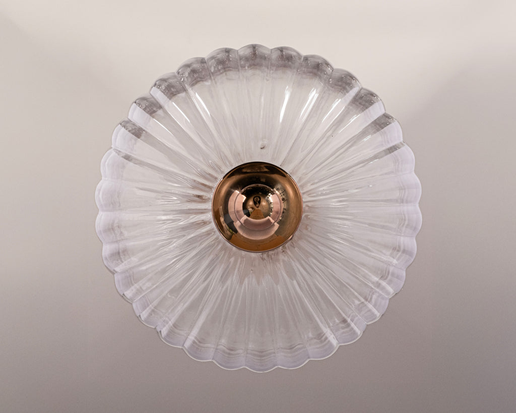 Modern Ribbed Glass Pendant Light: Scandinavian Kitchen Island Chandelier