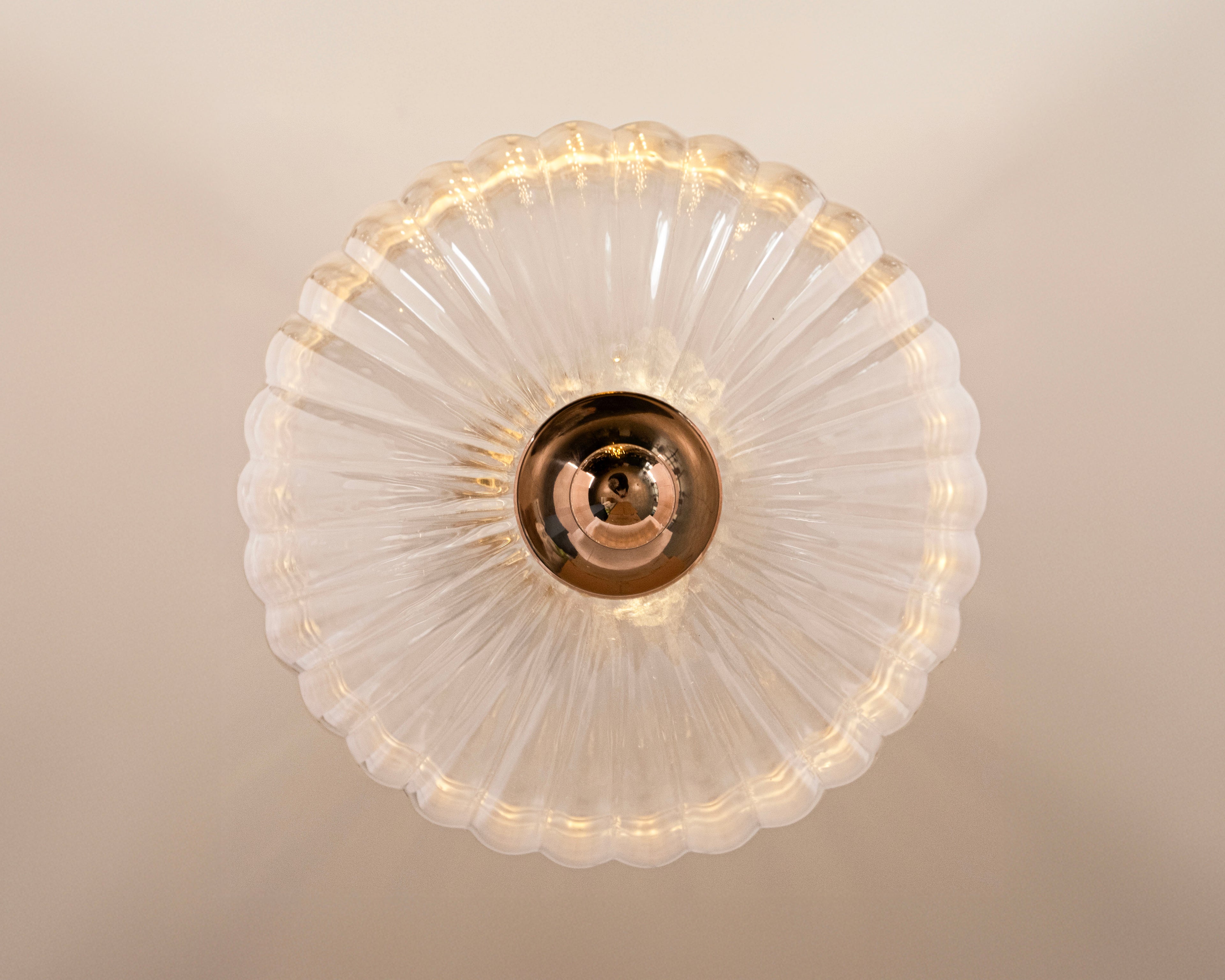 Modern Ribbed Glass Pendant Light: Scandinavian Kitchen Island Chandelier