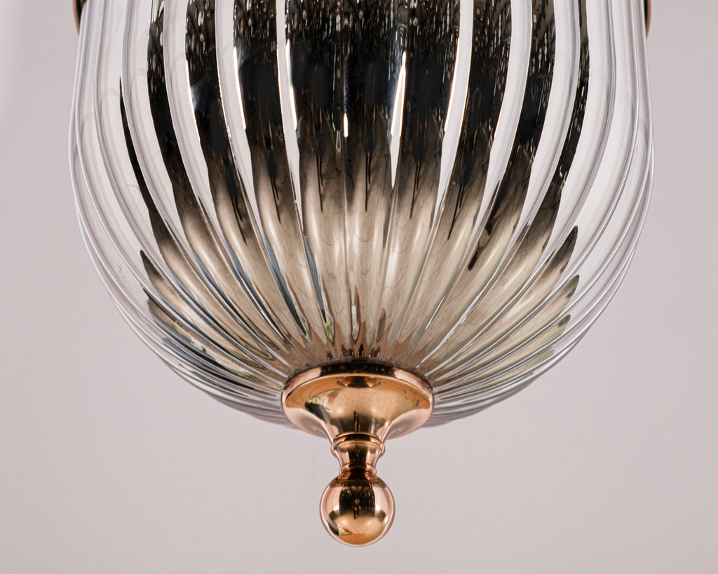 Modern Ribbed Glass Pendant Light: Scandinavian Kitchen Island Chandelier