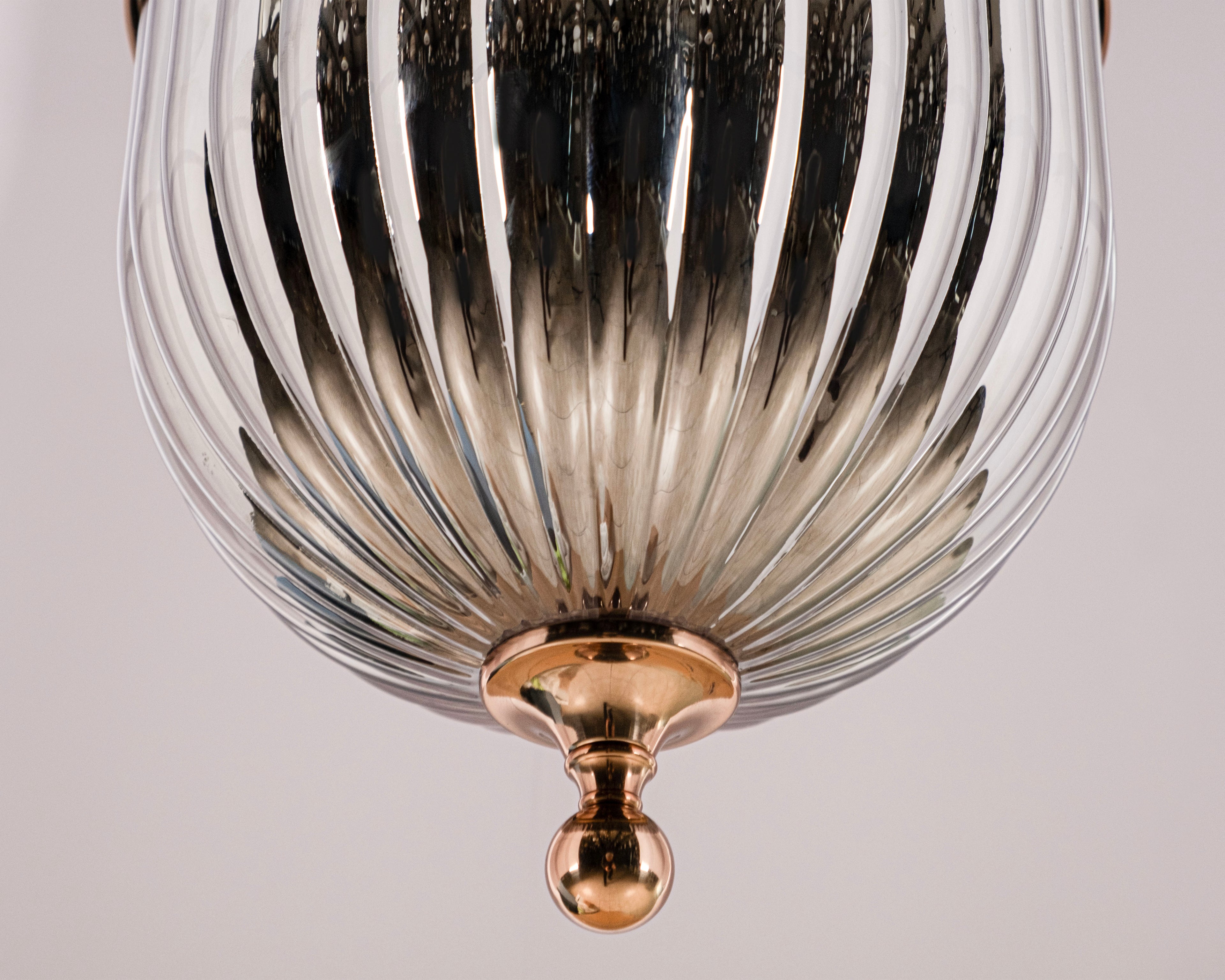 Modern Ribbed Glass Pendant Light: Scandinavian Kitchen Island Chandelier