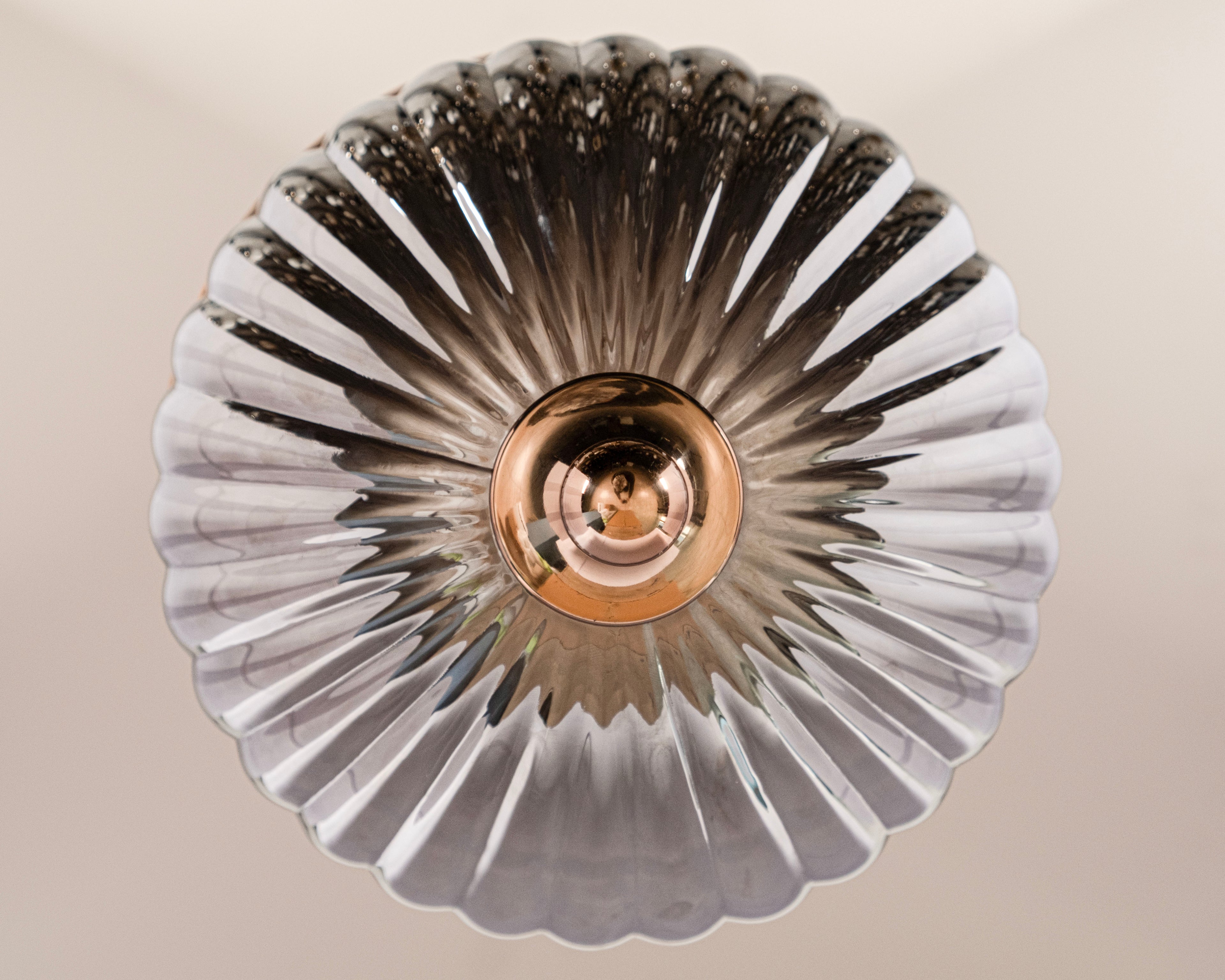 Modern Ribbed Glass Pendant Light: Scandinavian Kitchen Island Chandelier