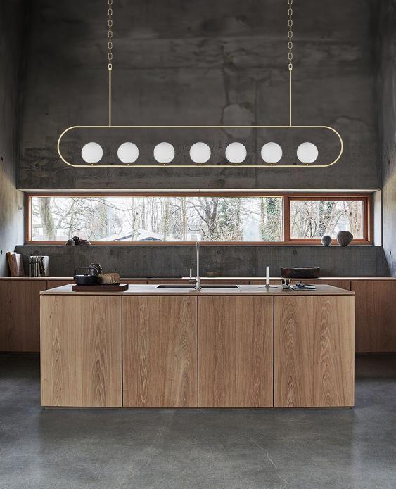 XL Modern Linear Chandelier: Custom Kitchen Island Lighting