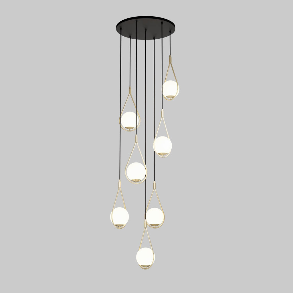 Minimalist Multi Drop Glass Globe Pendant Light