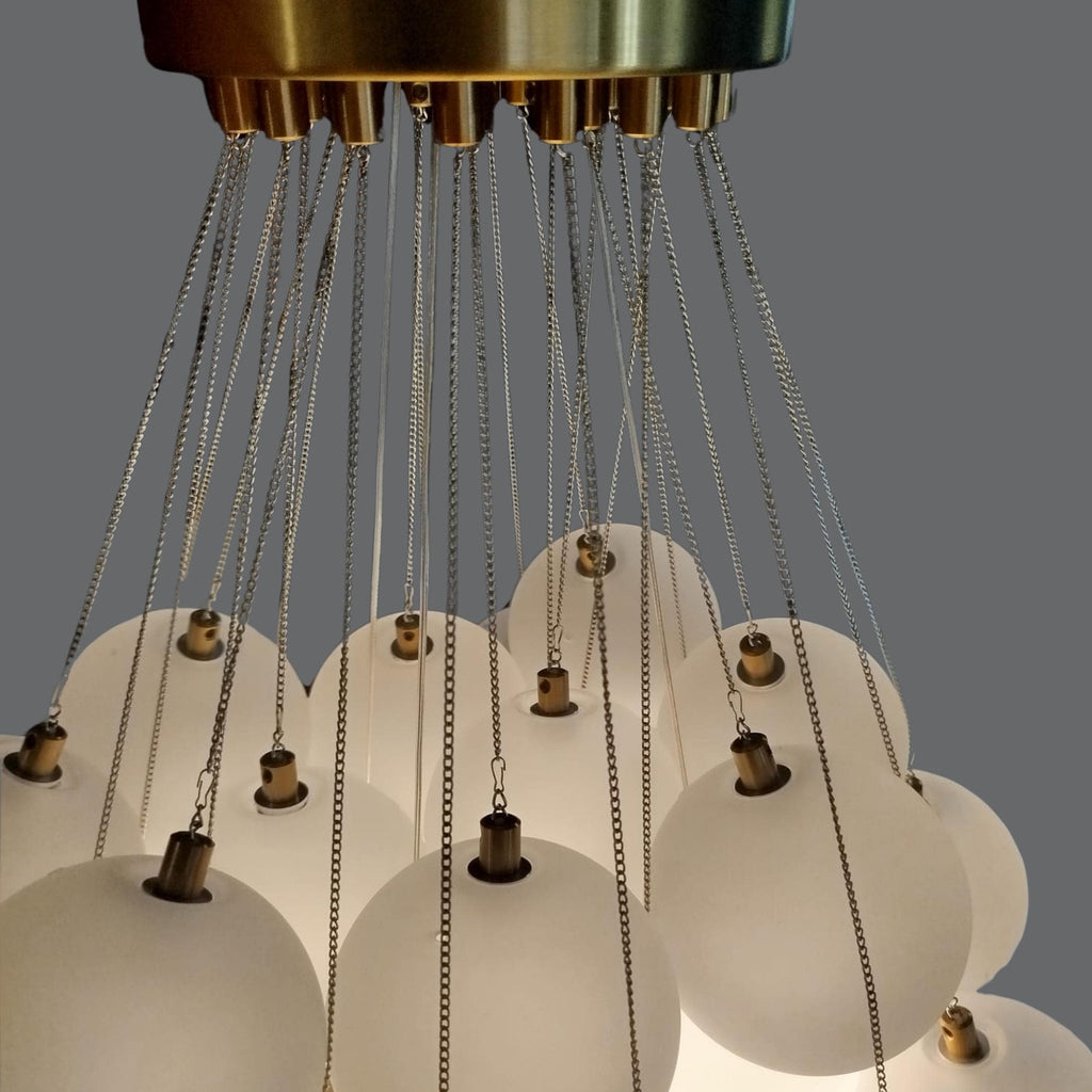 Cloud Modern Frosted Glass Globe Chandelier – 21 / 46 / 73 Ball