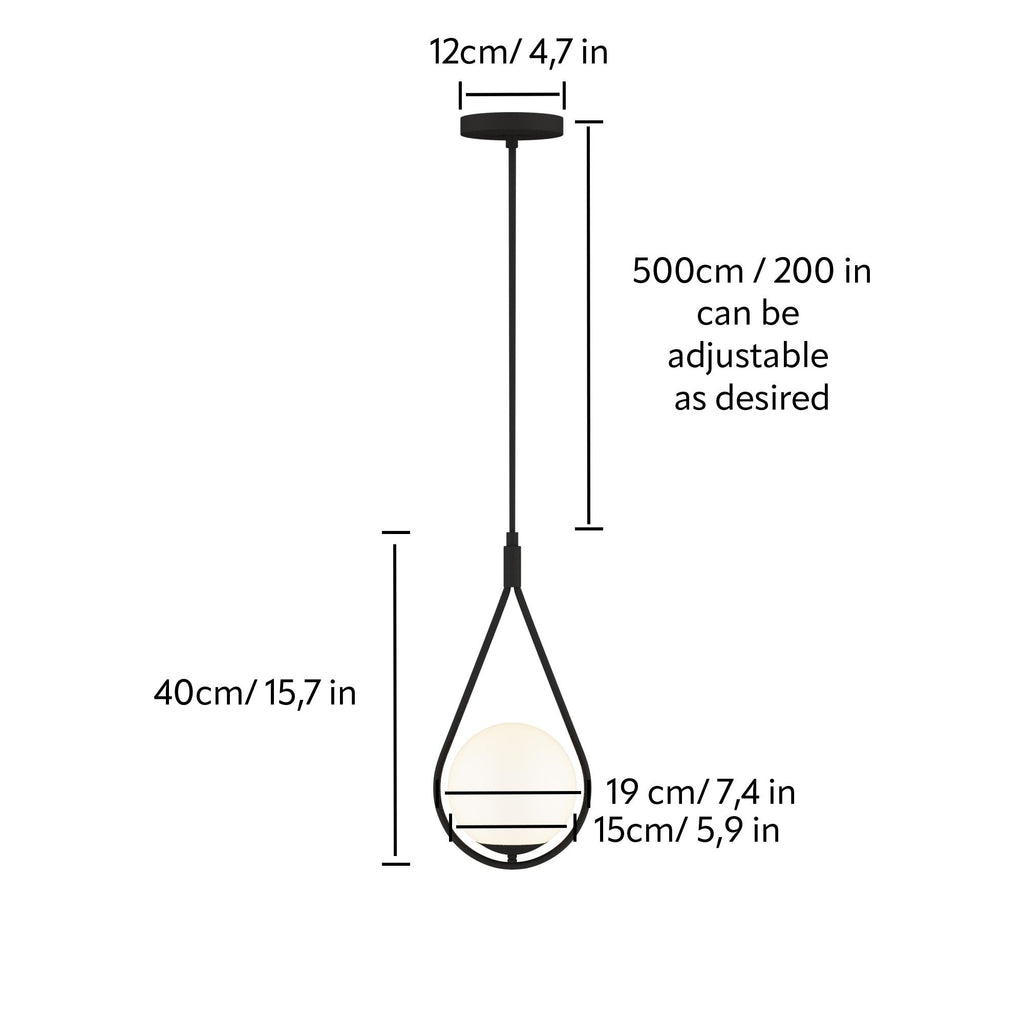 Minimalist Multi Drop Glass Globe Pendant Light