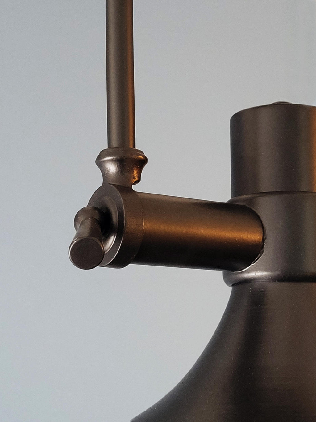Industrial Farmhouse Pendant Light, Matte Black Metal