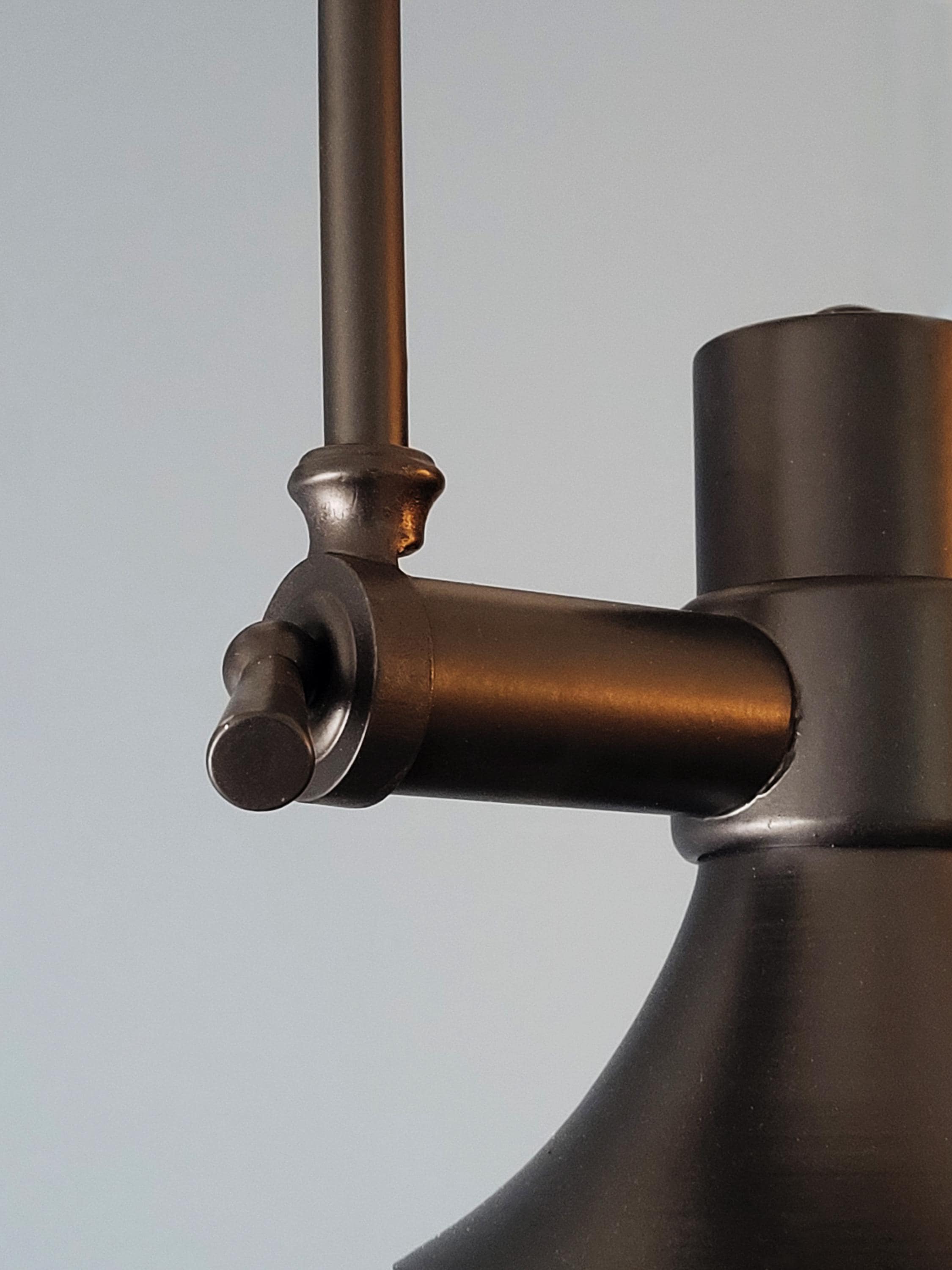 Industrial Farmhouse Pendant Light, Matte Black Metal